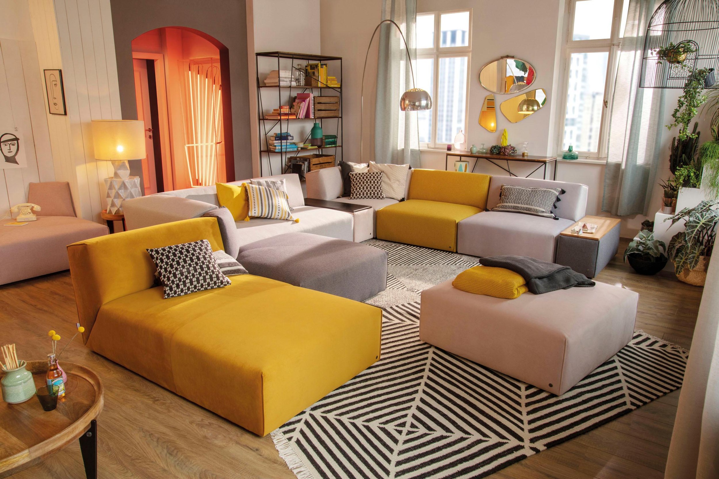 TOM TAILOR HOME Hocker »ELEMENTS«, als Einzelhocker oder Sofaelement einsetzbar