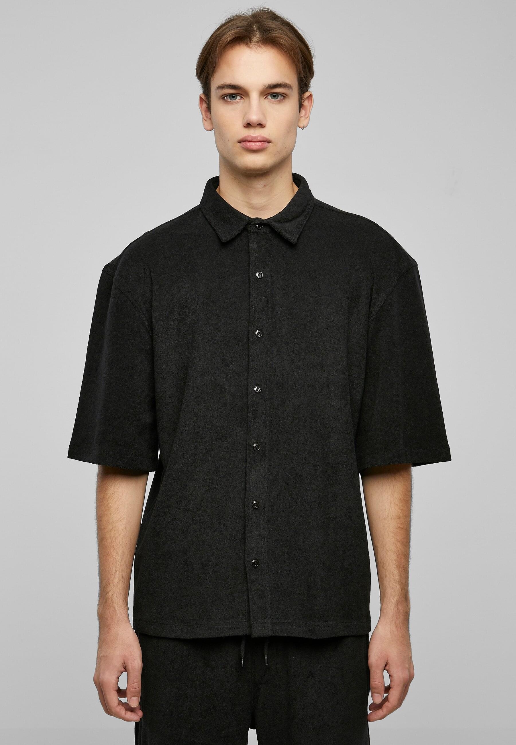 URBAN CLASSICS Langarmshirt »Herren Boxy Towel Shirt«, (1 tlg.)