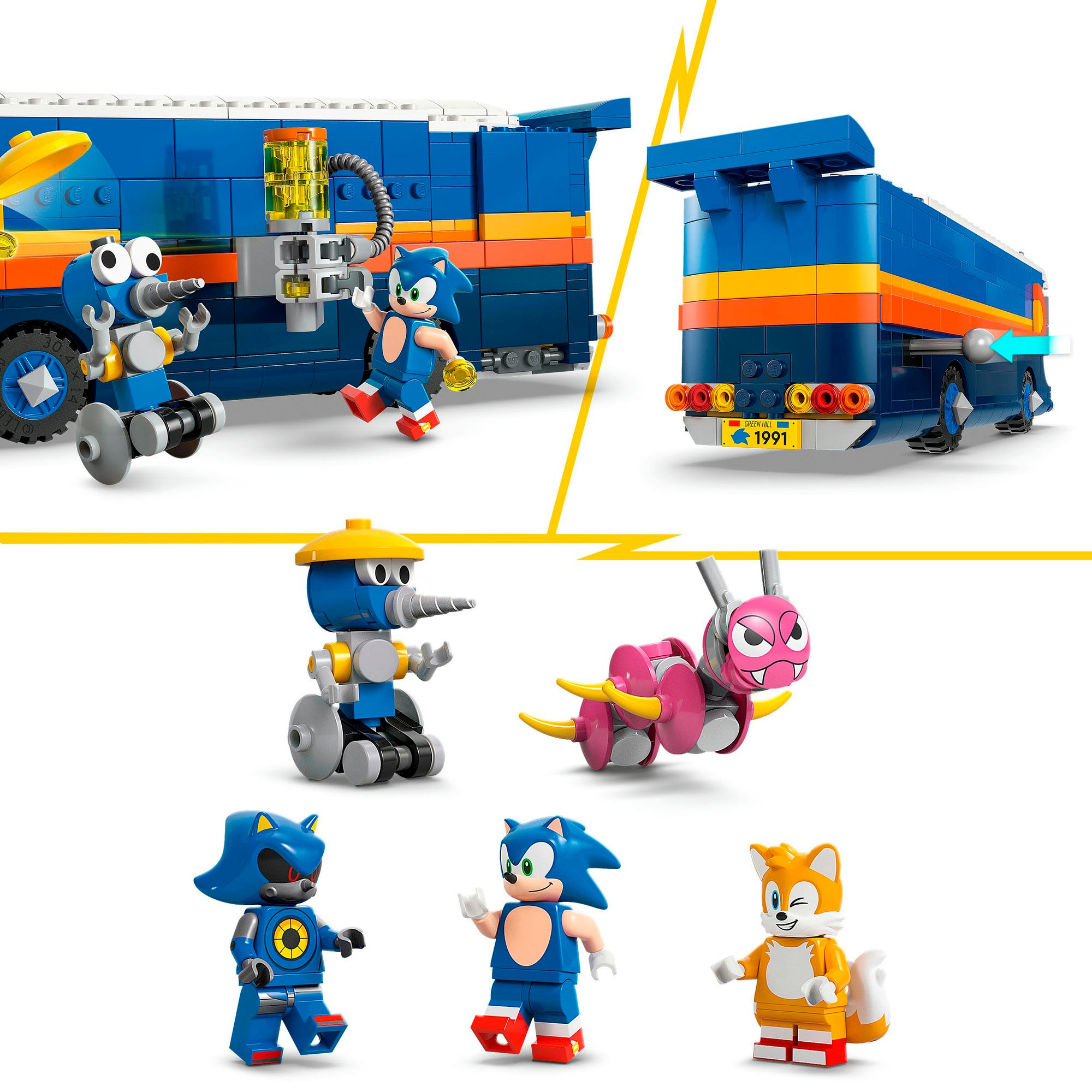 LEGO® Konstruktionsspielsteine »Team Sonics Kommando-Truck (77006), LEGO Sonic«, (747 St.), Made in Europe