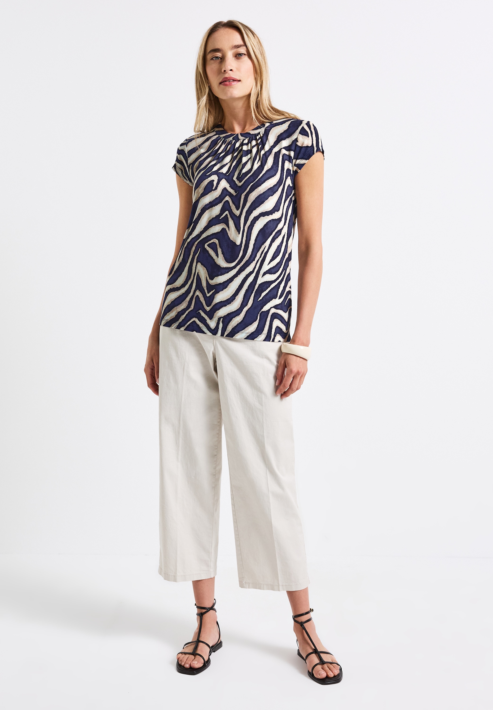 STREET ONE Print-Shirt, aus softem Materialmix