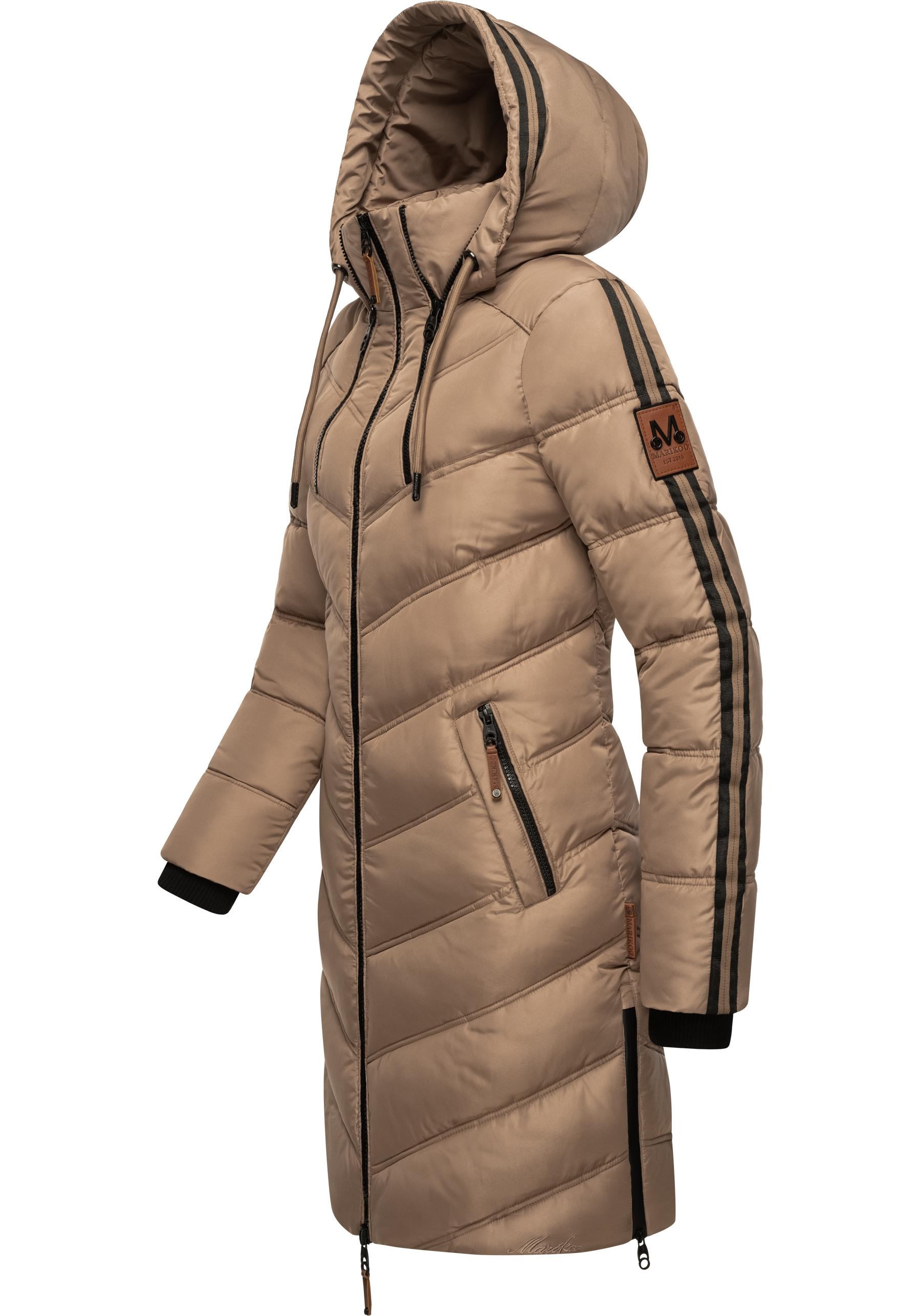 Marikoo Wintermantel »Armasa«, modischer Damen Winter Steppmantel mit Kapuze