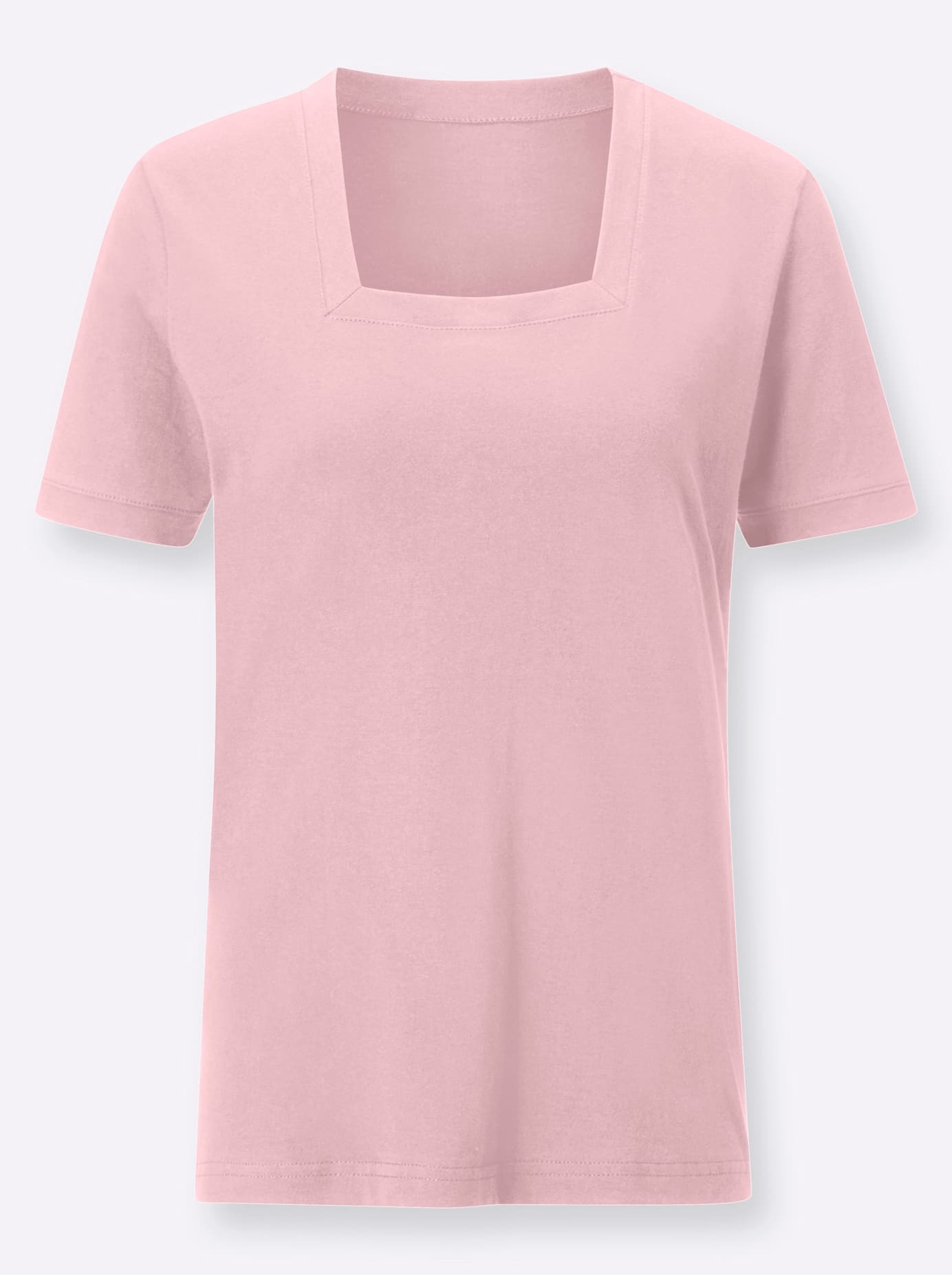 CASUAL LOOKS Shirt Short Sleeve Square Neck Pink Size 48 3