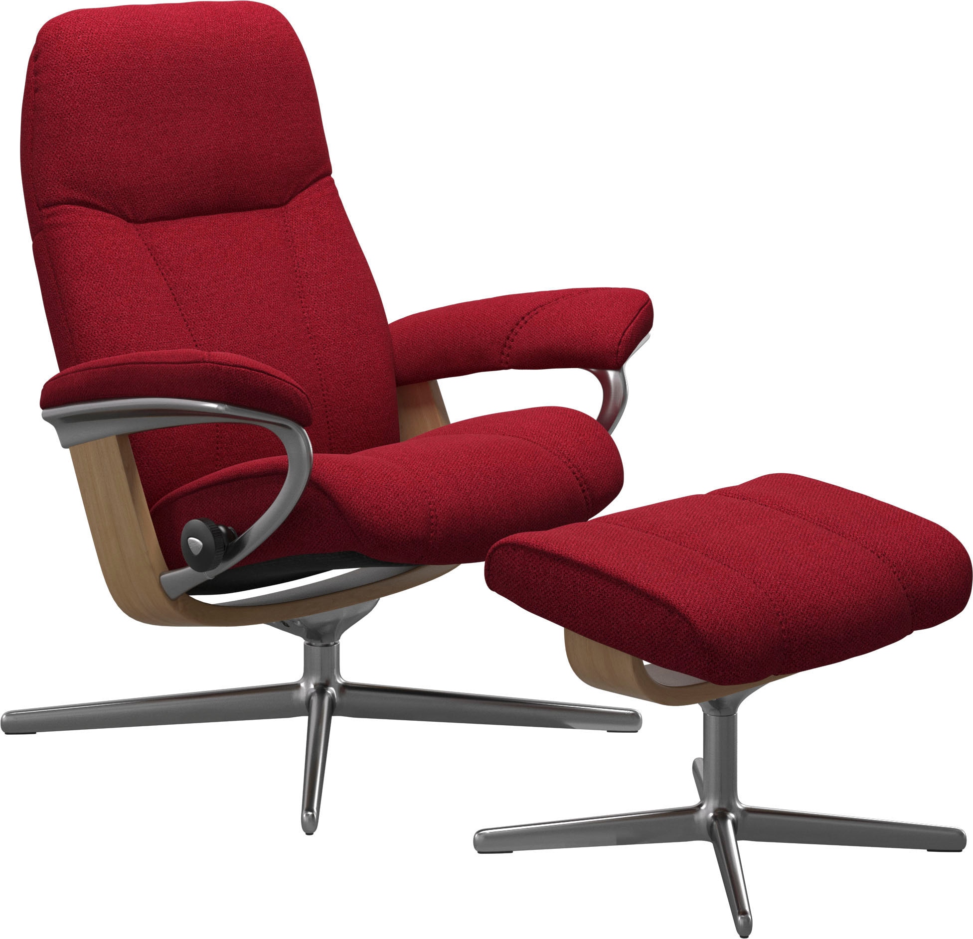 Stressless® Fußhocker »Consul«, mit Cross Base, Größe S, M & L, Holzakzent Eiche