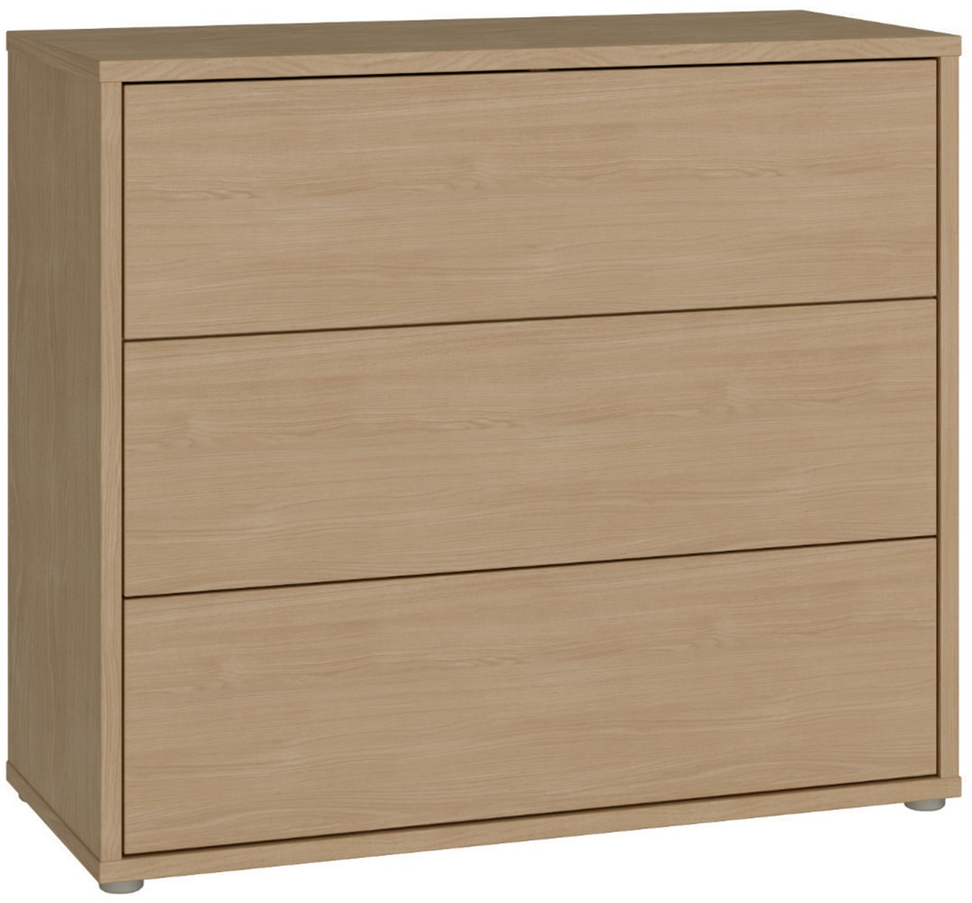 FORTE Kommode "Alice Springs, Kommode, 3 Schubkästen B/H/T 94,8/83,1/41,5" Schubkästen mit Vollauszug, grifflos,Push to open