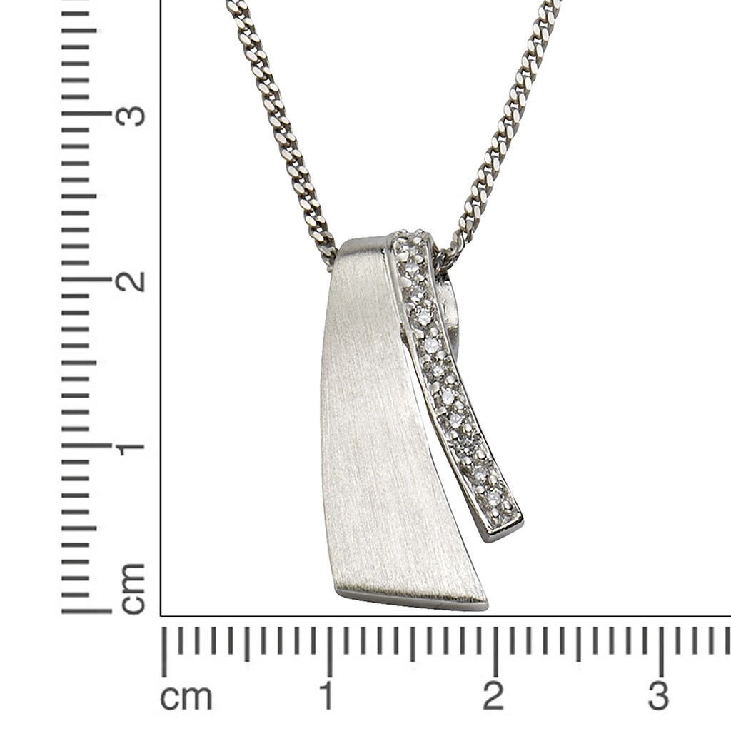 Zeeme Kette mit Anhänger »925/- Sterling Silber Zirkonia weiß«