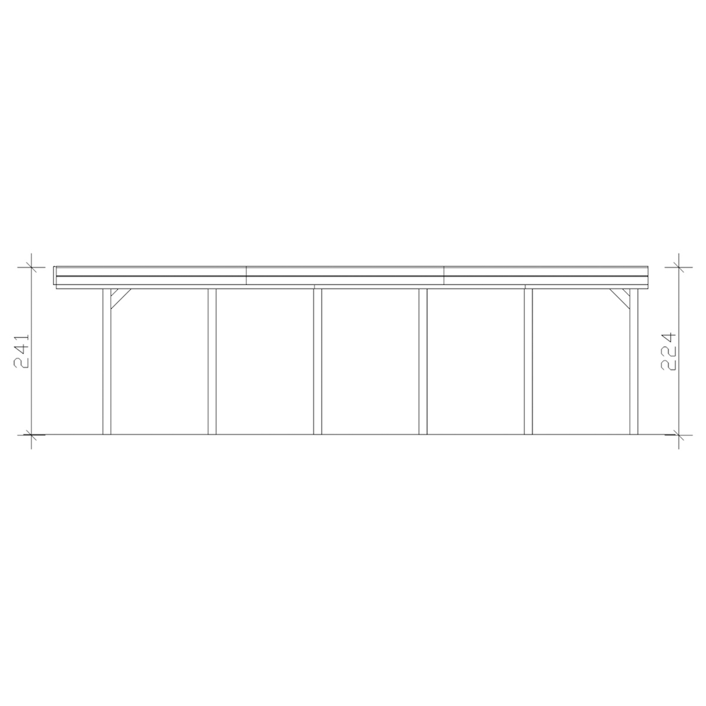 Skanholz Einzelcarport »Friesland«, Holz, 355 cm, grün