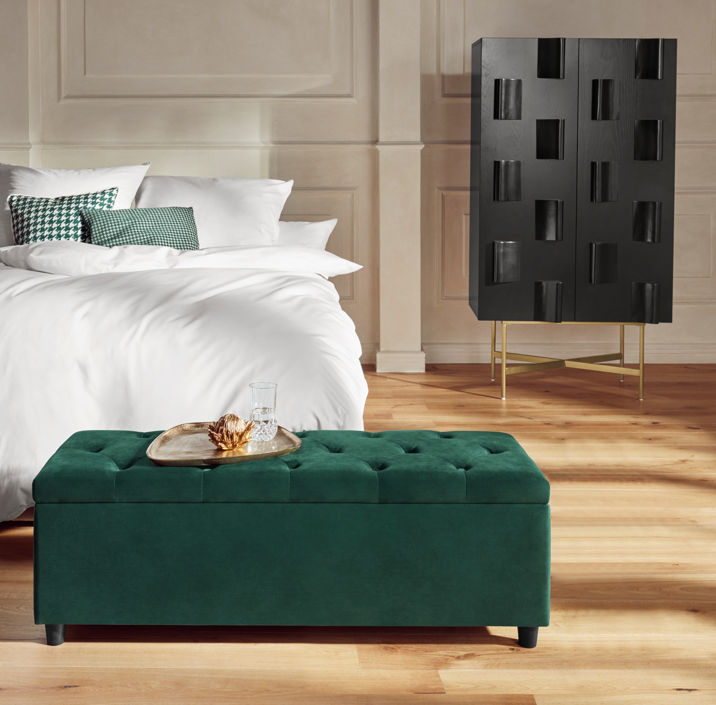 Guido Maria Kretschmer Home&Living Bettbank "Relaxy" gesteppt, mit Staufach günstig online kaufen