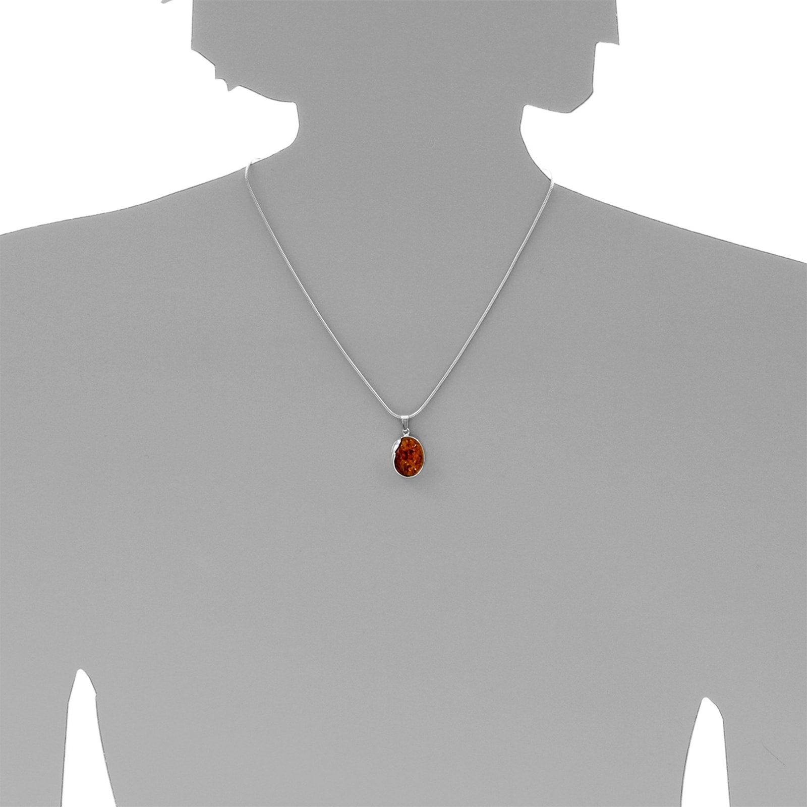OSTSEE-SCHMUCK Kette mit Anhänger »- Melanie - Silber 925/000 - Bernstein«
