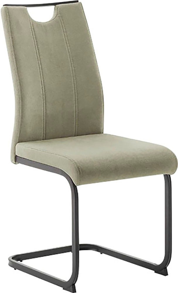 MCA furniture Freischwinger »MCA TERESINA Schwingstuhl mit Griffloch«, Feingewebe, (4er-Set), Schwingstühle mit Griffloch, Komfortsitzhöhe von ca. 48 cm