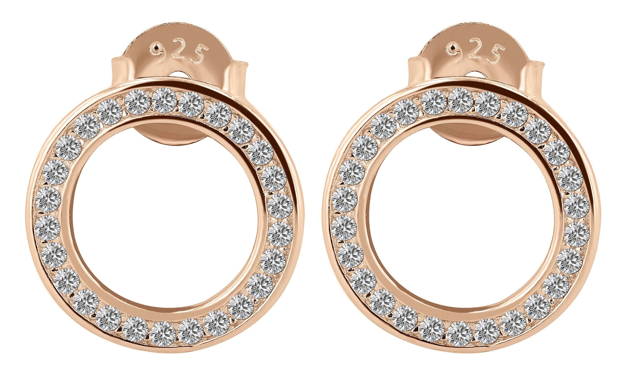 Adelia´s Paar Ohrhänger »Damen Ohrringe – Ohrstecker aus 925 Silber mit Zirkonia« Perfekt als Geschenk zum einen besonderen Tag