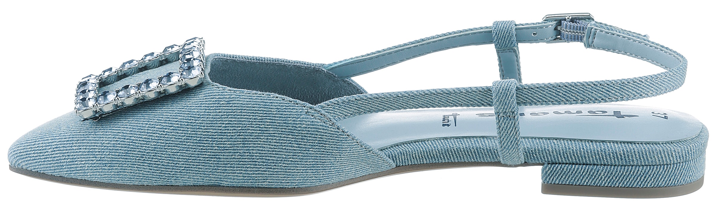 Tamaris Slingpumps, Blockabsatz, Sommerschuh mit schickem Schmuckelement