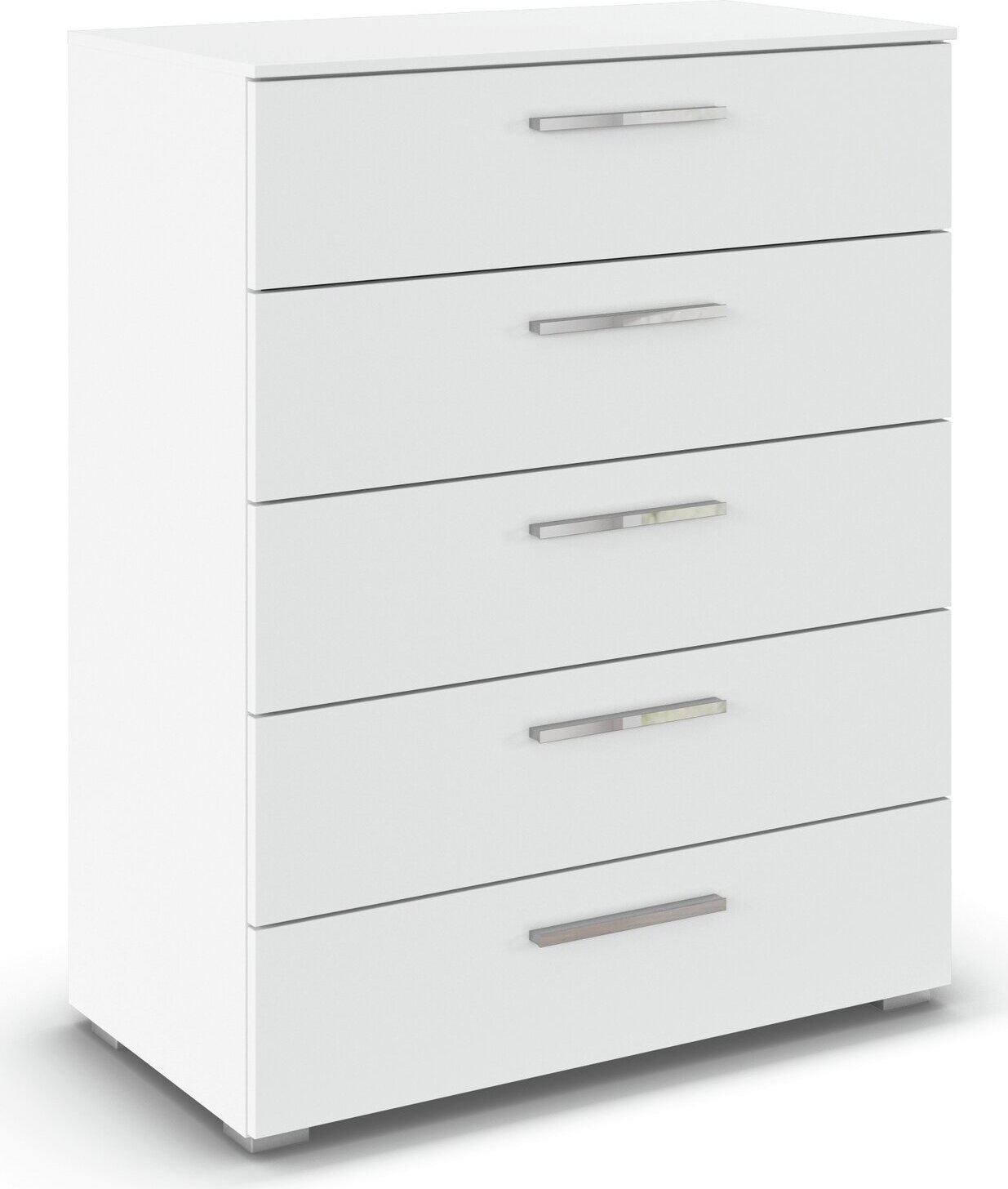 rauch Schubkastenkommode "Highboard Sideboard Kommode MONTCLAR Frontauswahl Dekor/Hochglanz/Glas" in 2 Breiten: 40 oder 80 cm / Höhe 100 cm, inkl. Soft-Close-Funktion, mit 5 geräumigen Schubladen, viele Griffvarianten MADE IN GERMANY