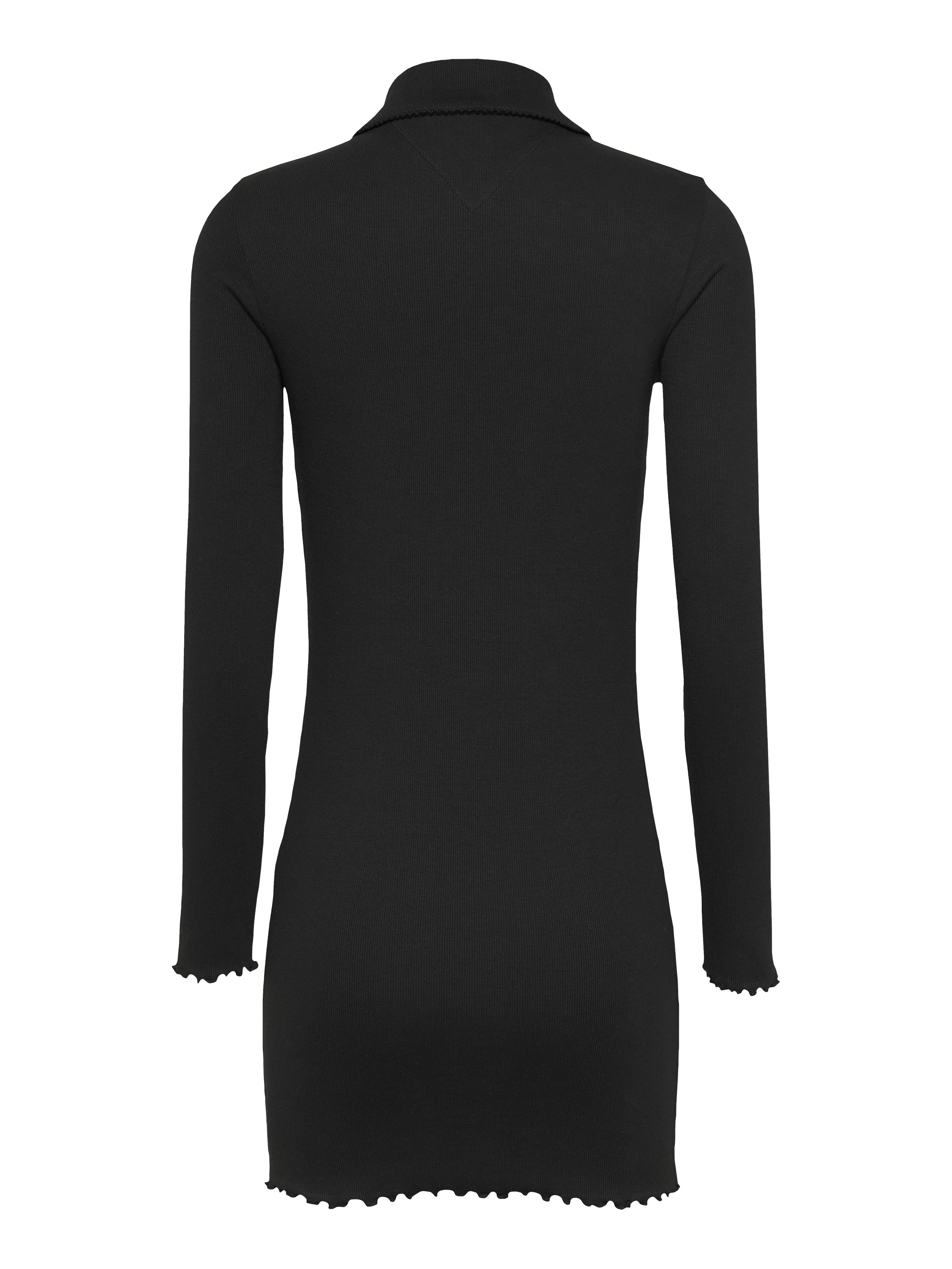 Tommy Jeans Polokleid »TJW LS SCALLOP RIB POLO DRESS«, in Mini-Länge