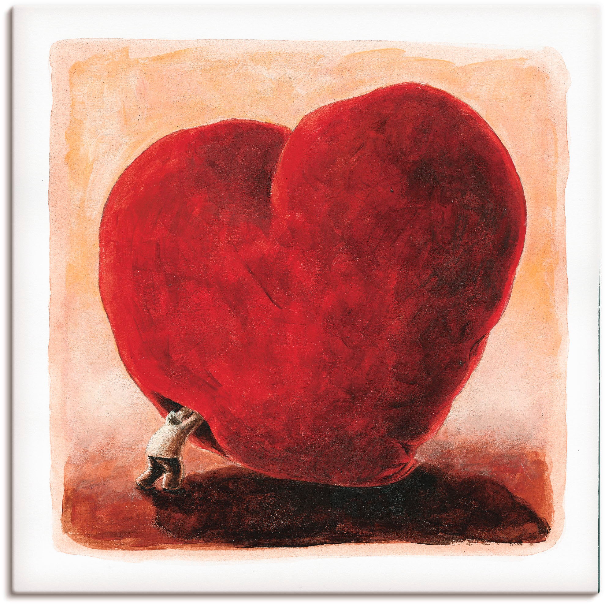 Artland Wandbild »Weiches Herz«, Herzen, (1 St.), als Leinwandbild,  Wandaufkleber oder Poster in versch. Größen bestellen | BAUR