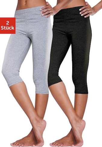 Caprileggings, (2er-Pack)