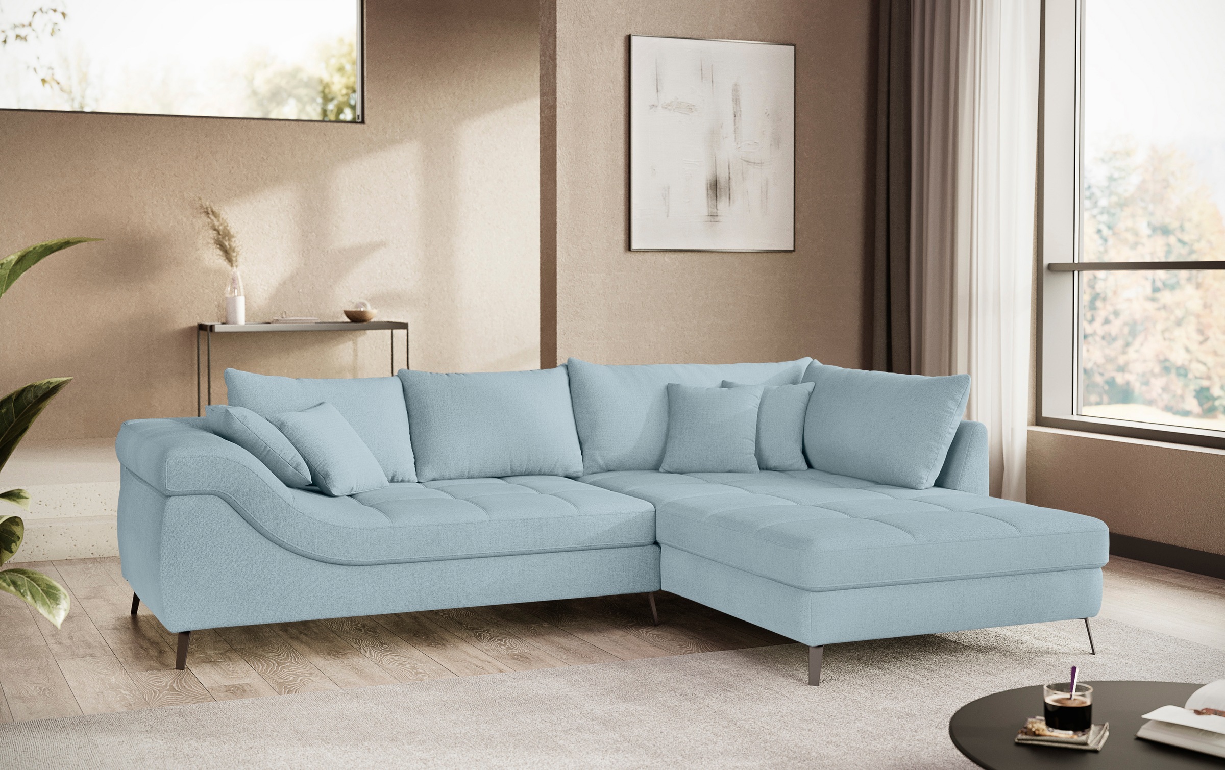 Mr. Couch Ecksofa »Portofino, L-Form«, Mit Kaltschaumpolsterung, bis 140 kg belastbar