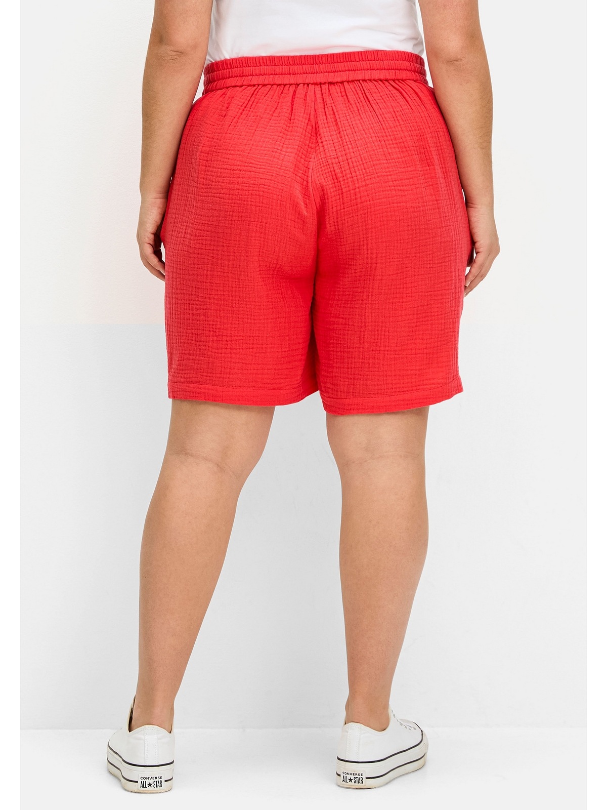 Sheego Bermudas "Große Größen", mit Schlupfbund, aus Musselin günstig online kaufen