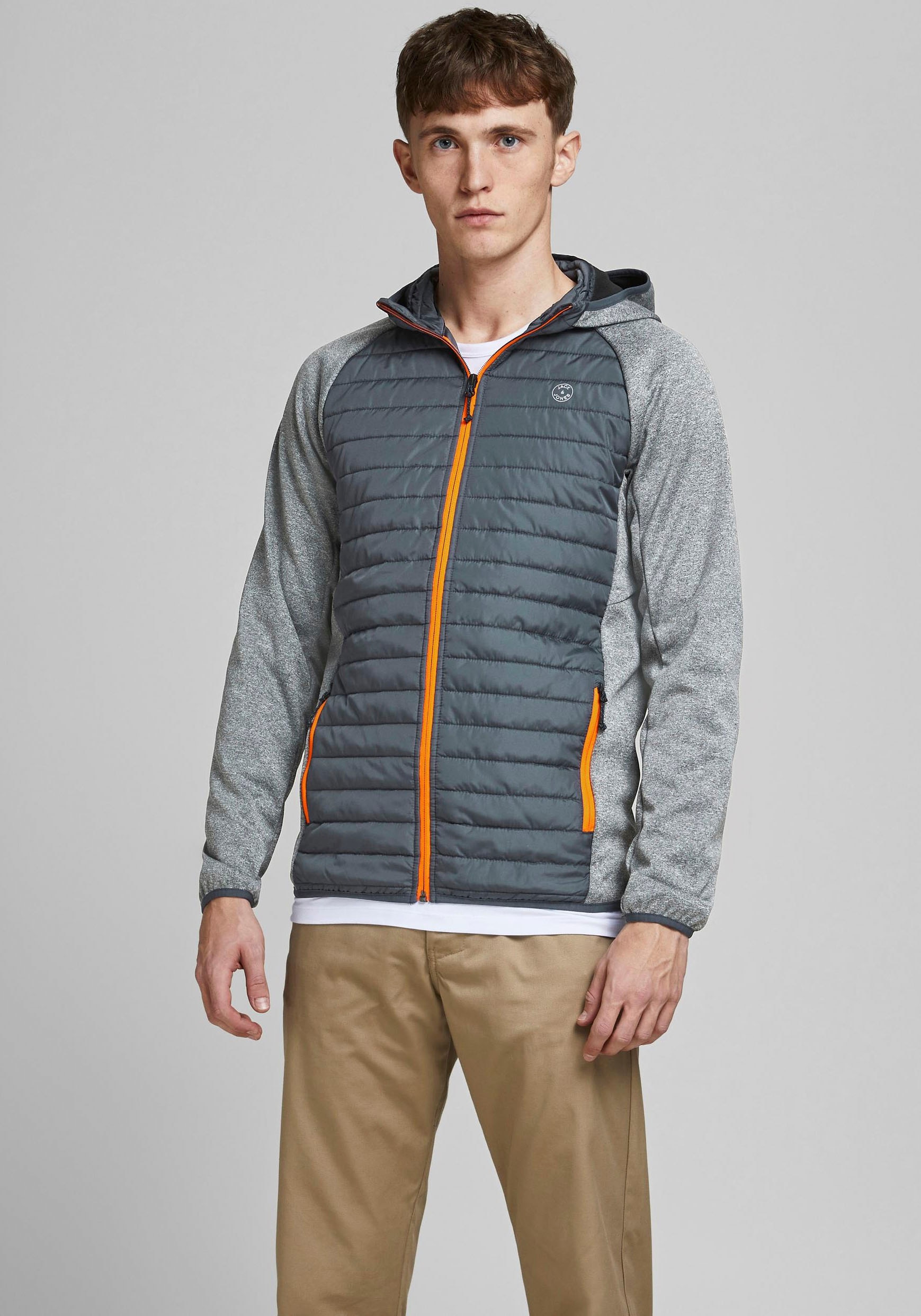 Jack & Jones Steppjacke "JJEMULTI mit Kapuze und Futter", mit Kapuze, unifa günstig online kaufen