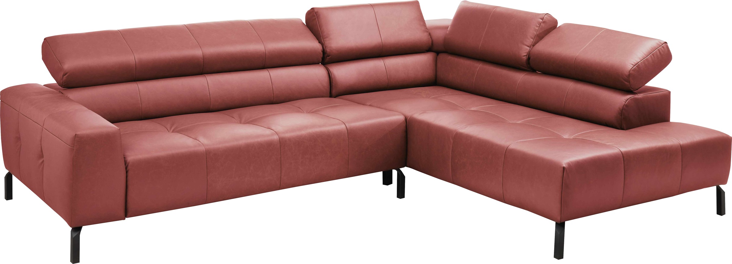 Places of Style Ecksofa »Cleveland, L-Form, incl. Kopfteilverstellung, Breite 276 cm«, wahlweise elektrischer Sitzvorzug