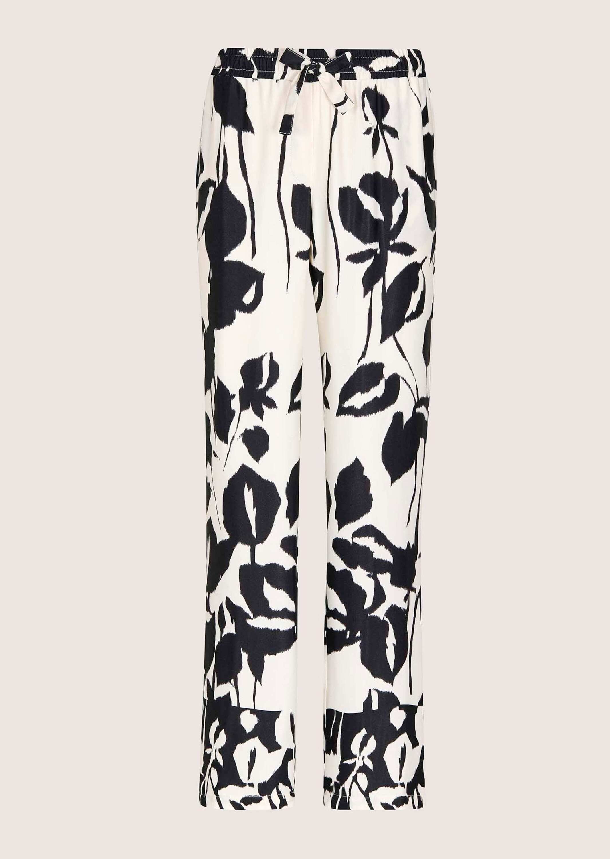 MADELEINE Chinos "Palazzohose Sommerhose mit floralem Muster" Tunnelzug