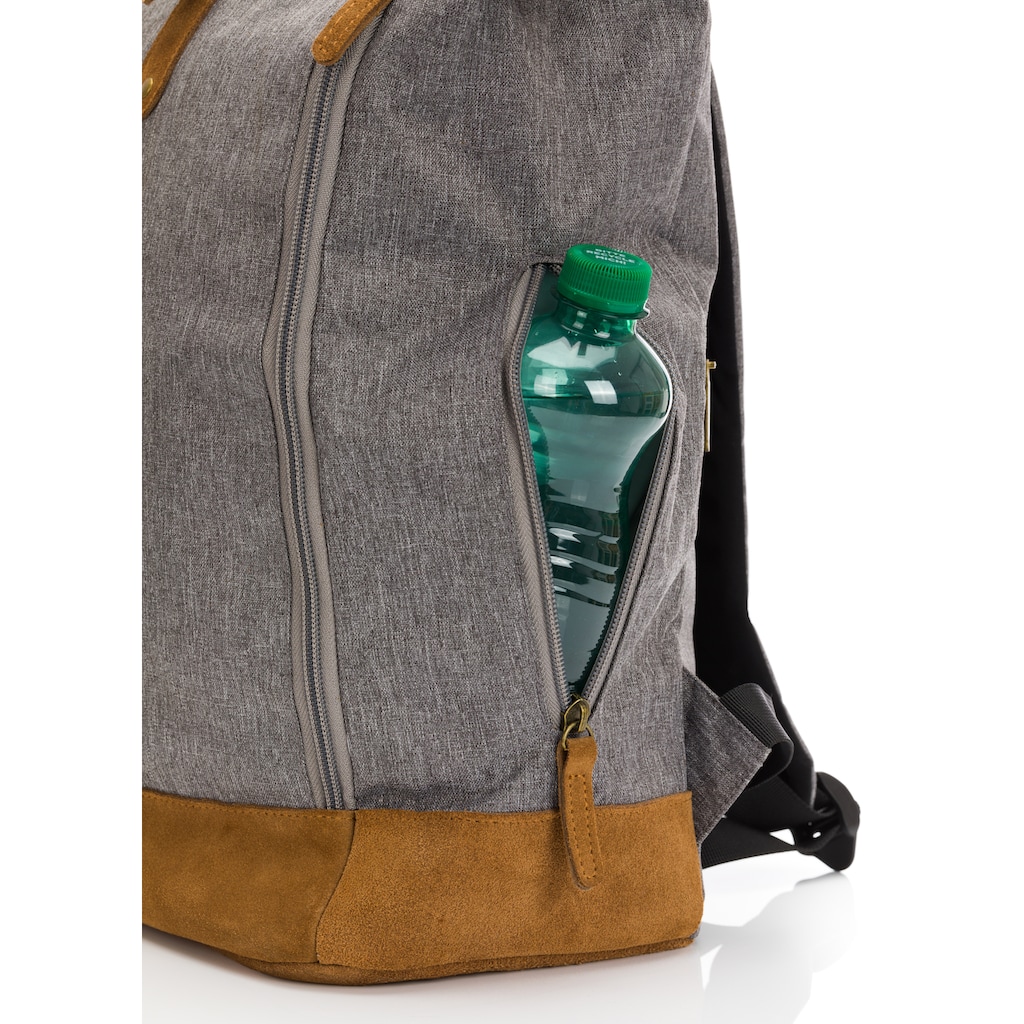 Fillikid Wickelrucksack »Berlin, grau melange«, Reflektoren