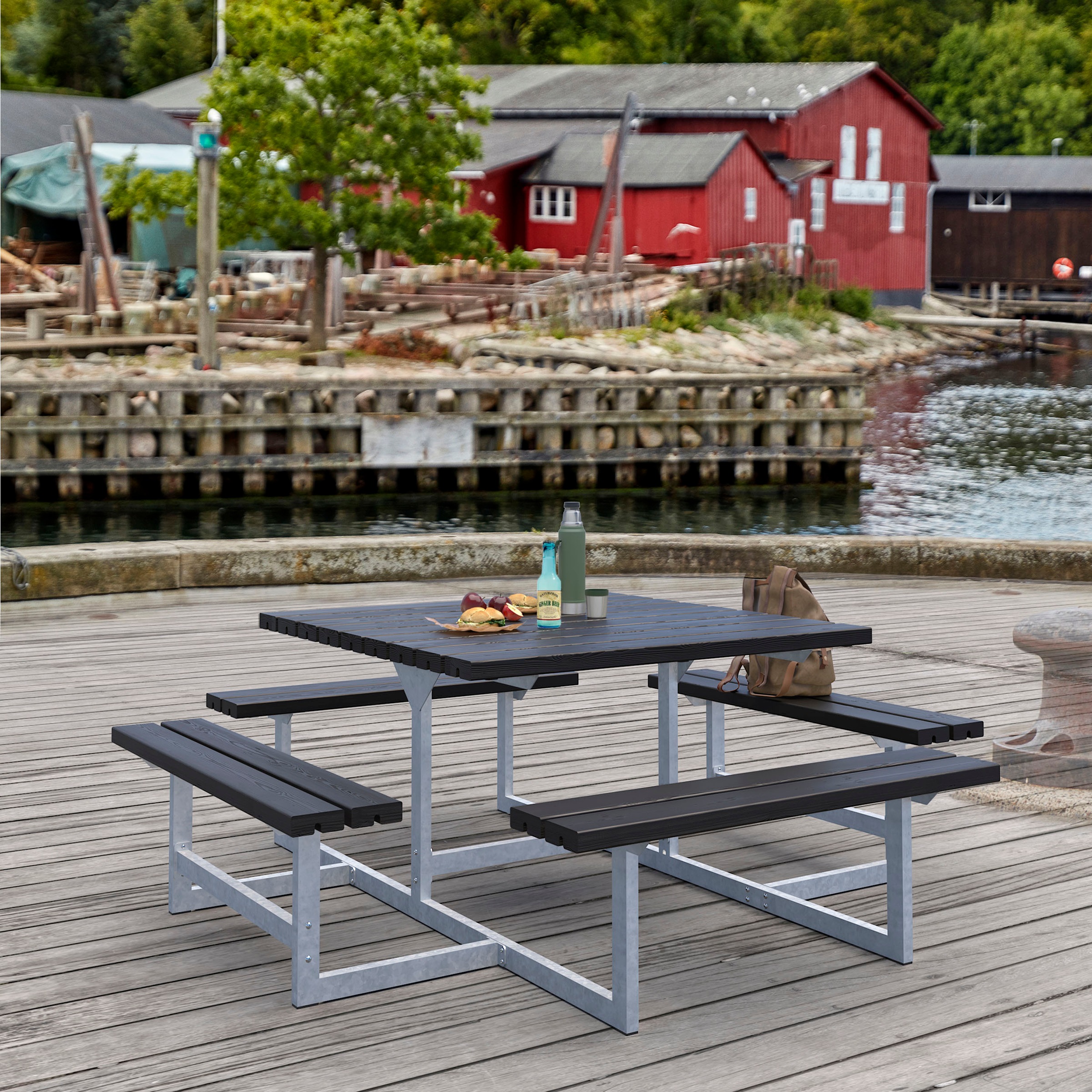 PLUS Garten-Essgruppe »»Picnic« Kombimöbel«, (1 tlg.), 200x200x73/45 cm