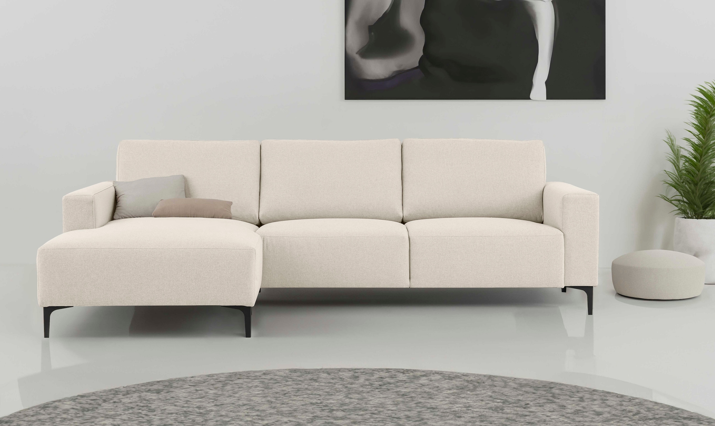 Home affaire Ecksofa "Tournon, L-Form, Breite 262 cm, Webstoff, Chenille", günstig online kaufen