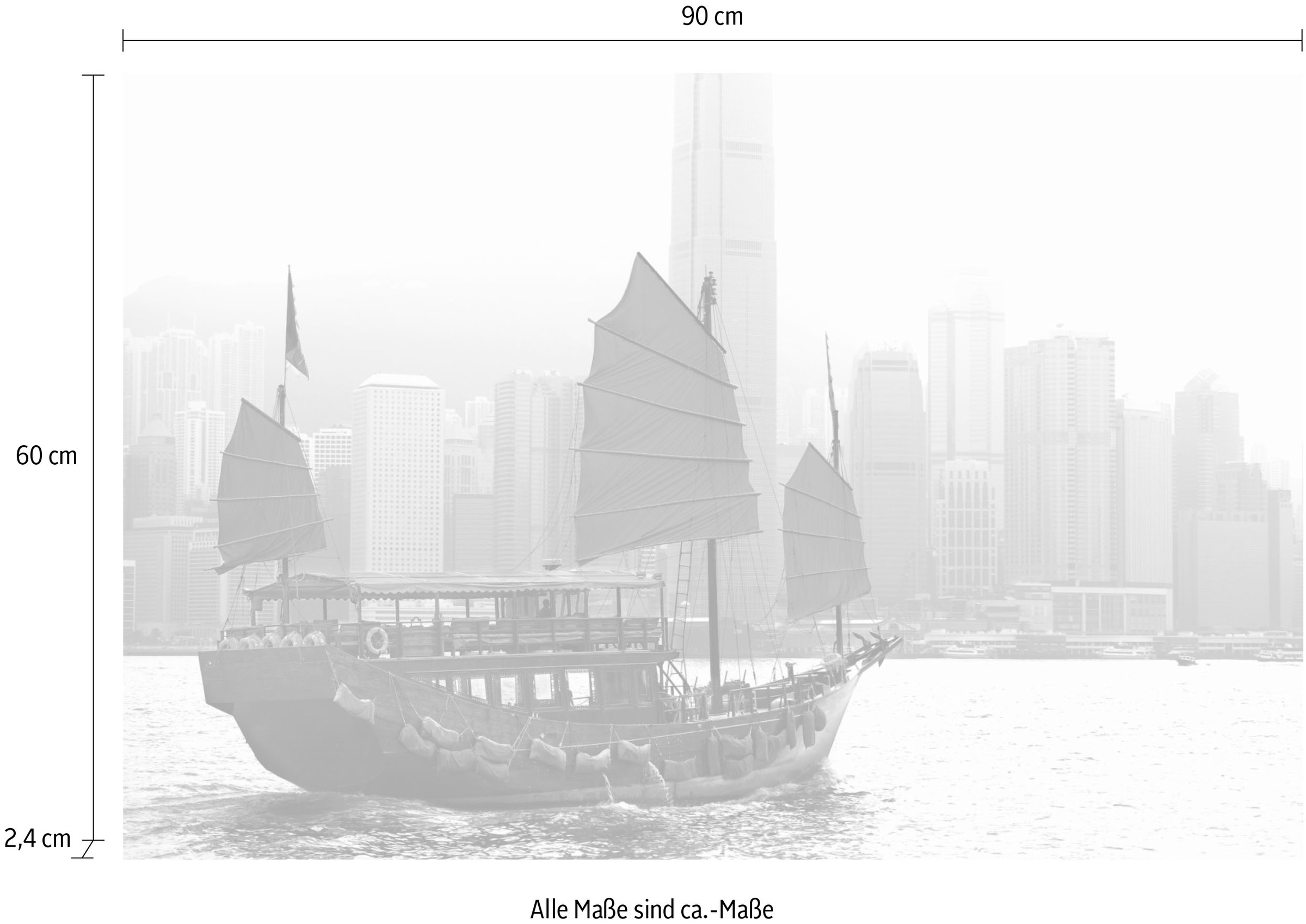 queence Acrylglasbild »Schiff«, Skyline-Gebäude-Städte-Bilder von Booten & Schiffen-Boote & Schiffe, Fine Art-Print in Galeriequalität