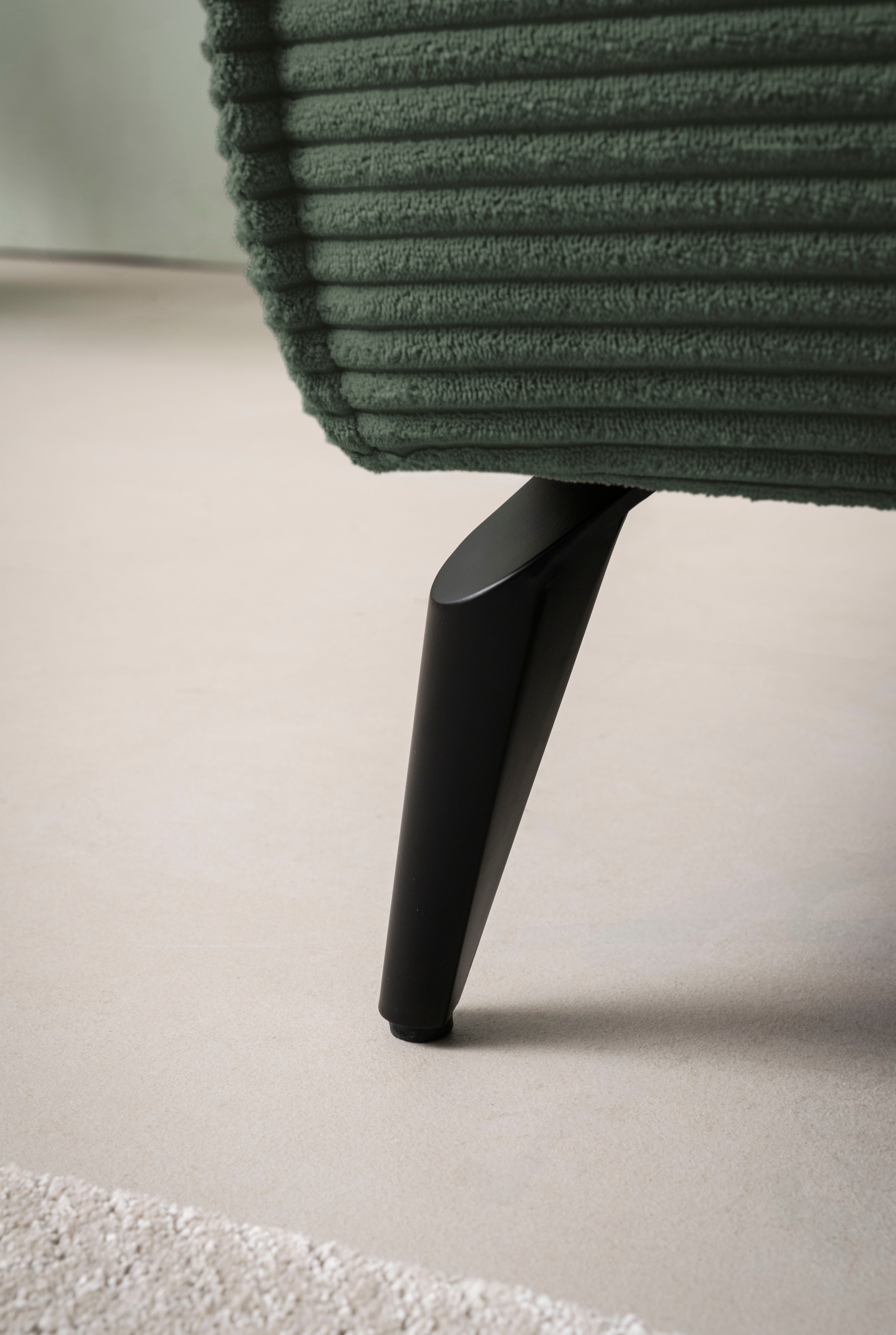 andas Hocker »TVINNU, mit Kedernaht in Cord«, zur Serie TVINNU, gemütlicher Sitzkomfort, rechteckig, schwarze Füße