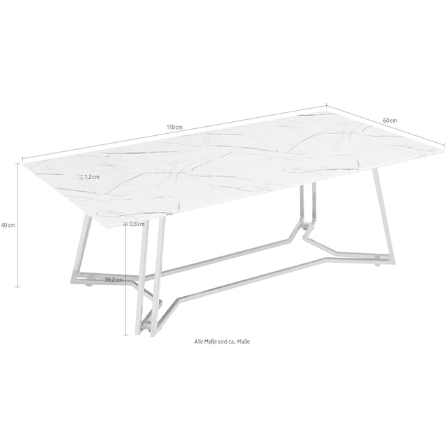 SalesFever Couchtisch, Tischplatte im Marmor-Design kaufen | BAUR