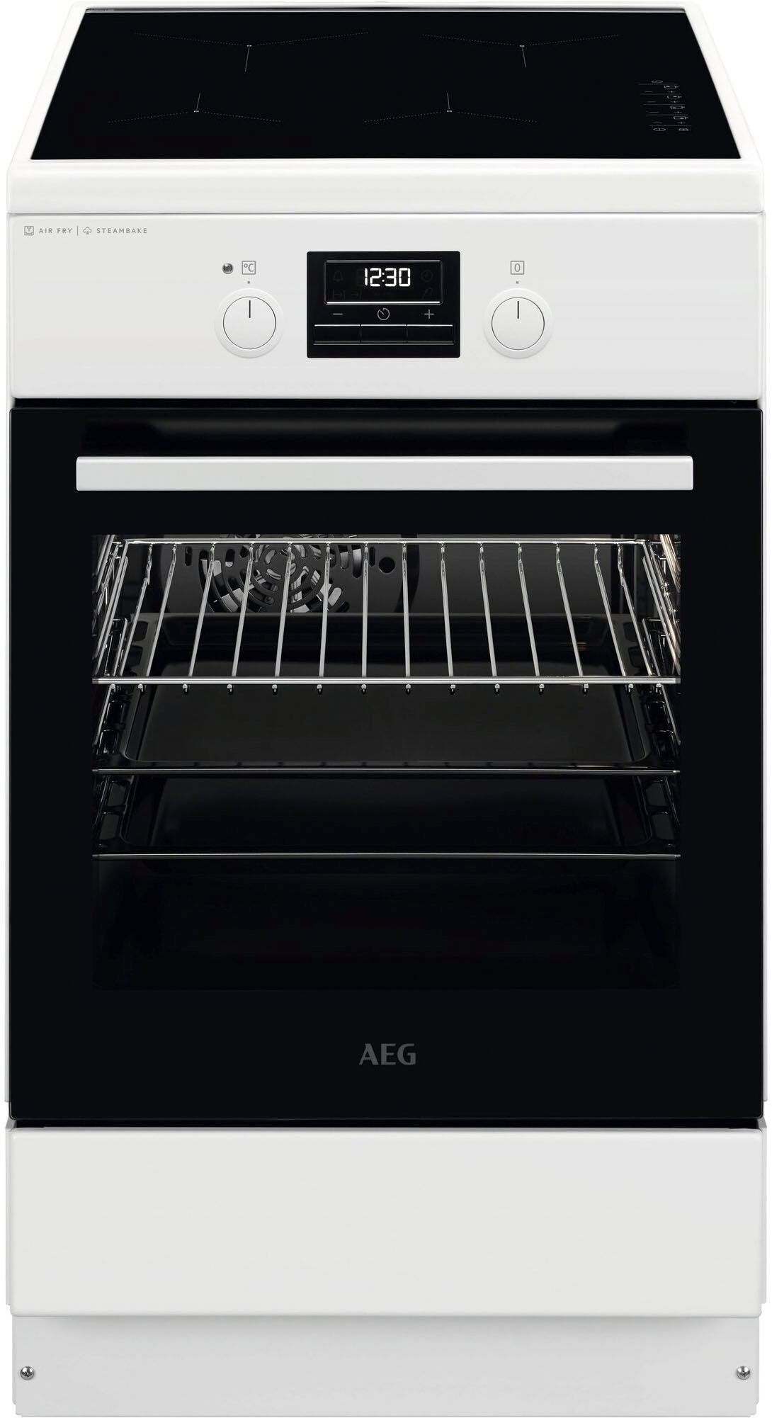 AEG Induktions-Standherd "CIB56494BW 943005695", mit FlexiRunners™ – Teilauszug (2 Paar), Multilevel Cooking