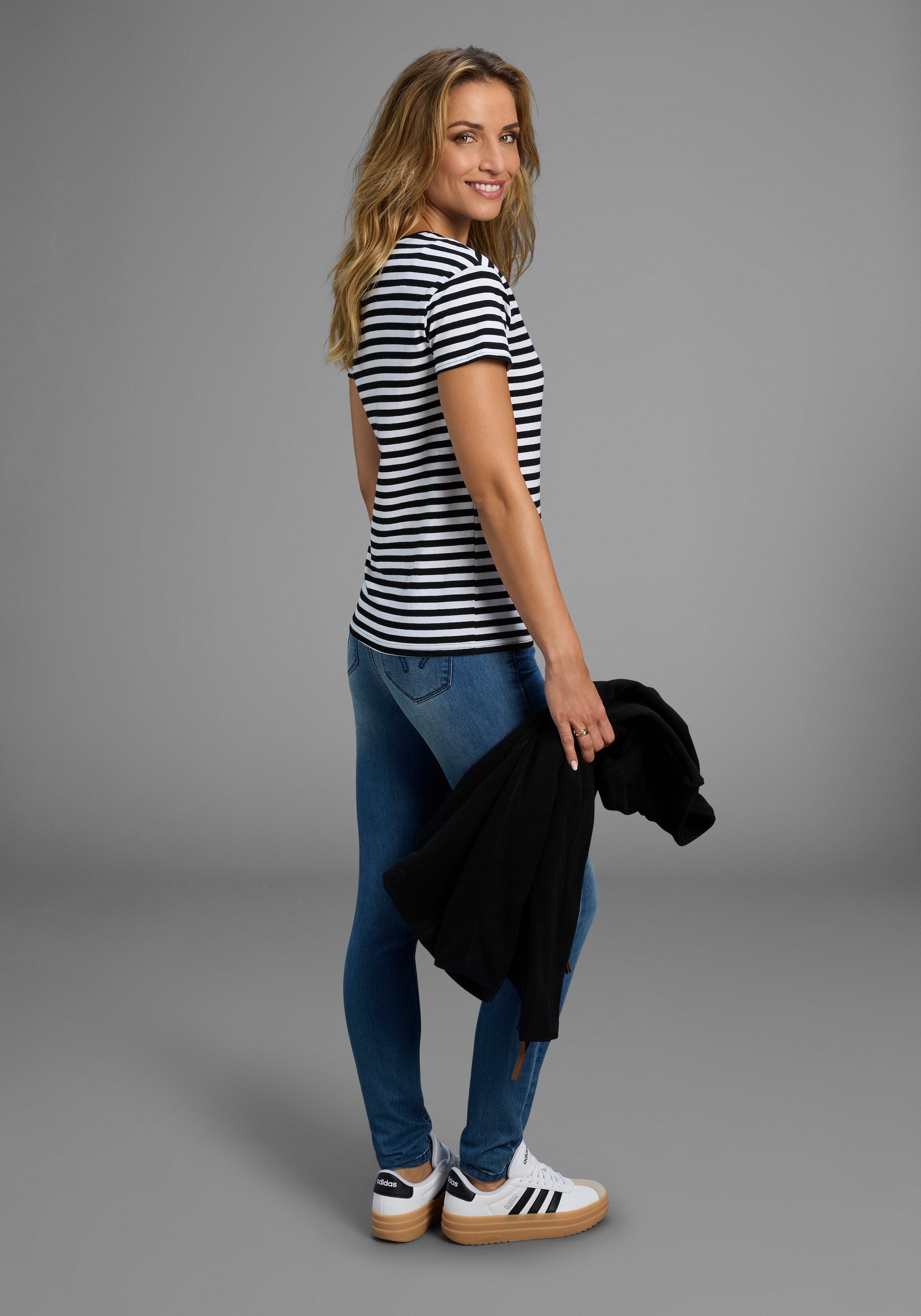 Arizona Skinny-fit-Jeans »Shaping«, skinny Passform, normale Leibhöhe, in Stretch-Qualität, Used-Look