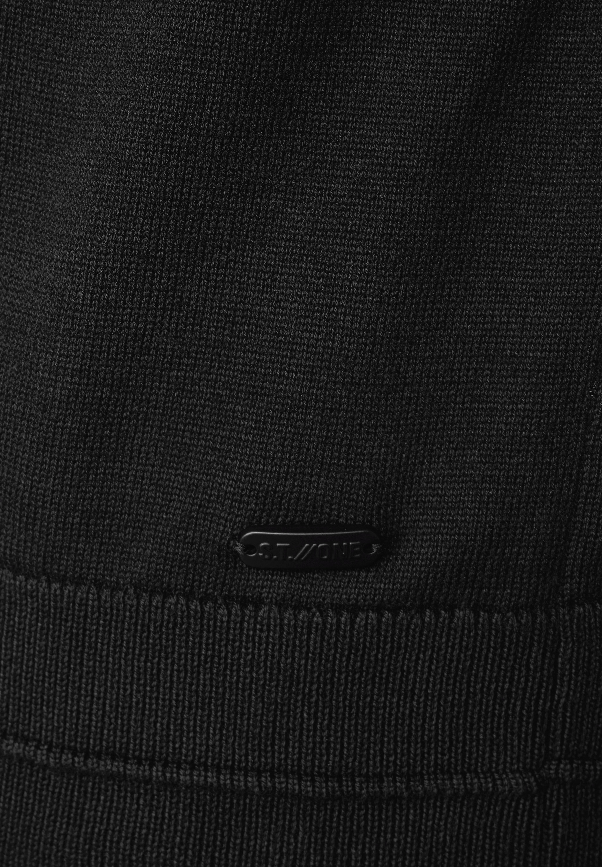 STREET ONE MEN Stehkragenpullover, in Melange Optik