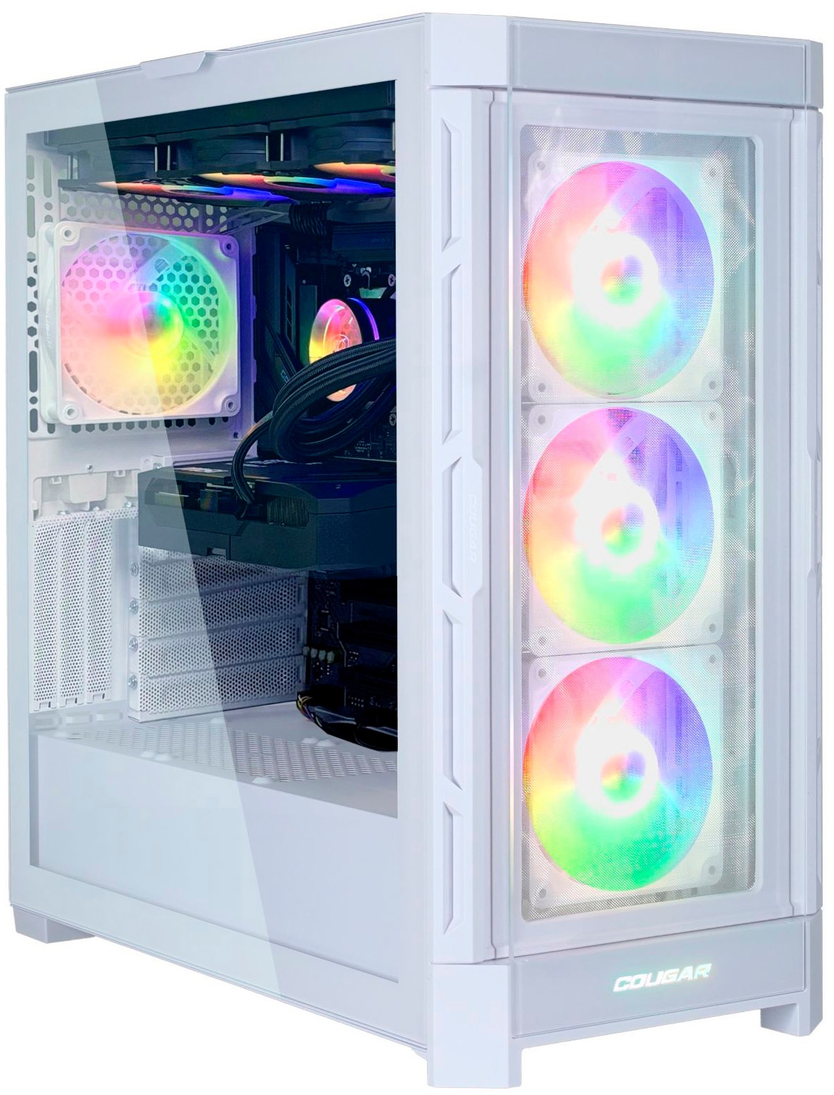 Cougar Gaming-PC-Komplettsystem »MegaDeal DUOFACE PRO WT 2892 Ryzen 5 9600X 32GB DDR5 1TB SSD RX 9070« 34 ″ AMD Ryzen 5 Radeon RX 9070 32 GB RAM 1.000 GB SSD Windows 11, DDR5 RAM+ MSI PRO MP341CQW LED-Monitor Curved 86,4 m (34")