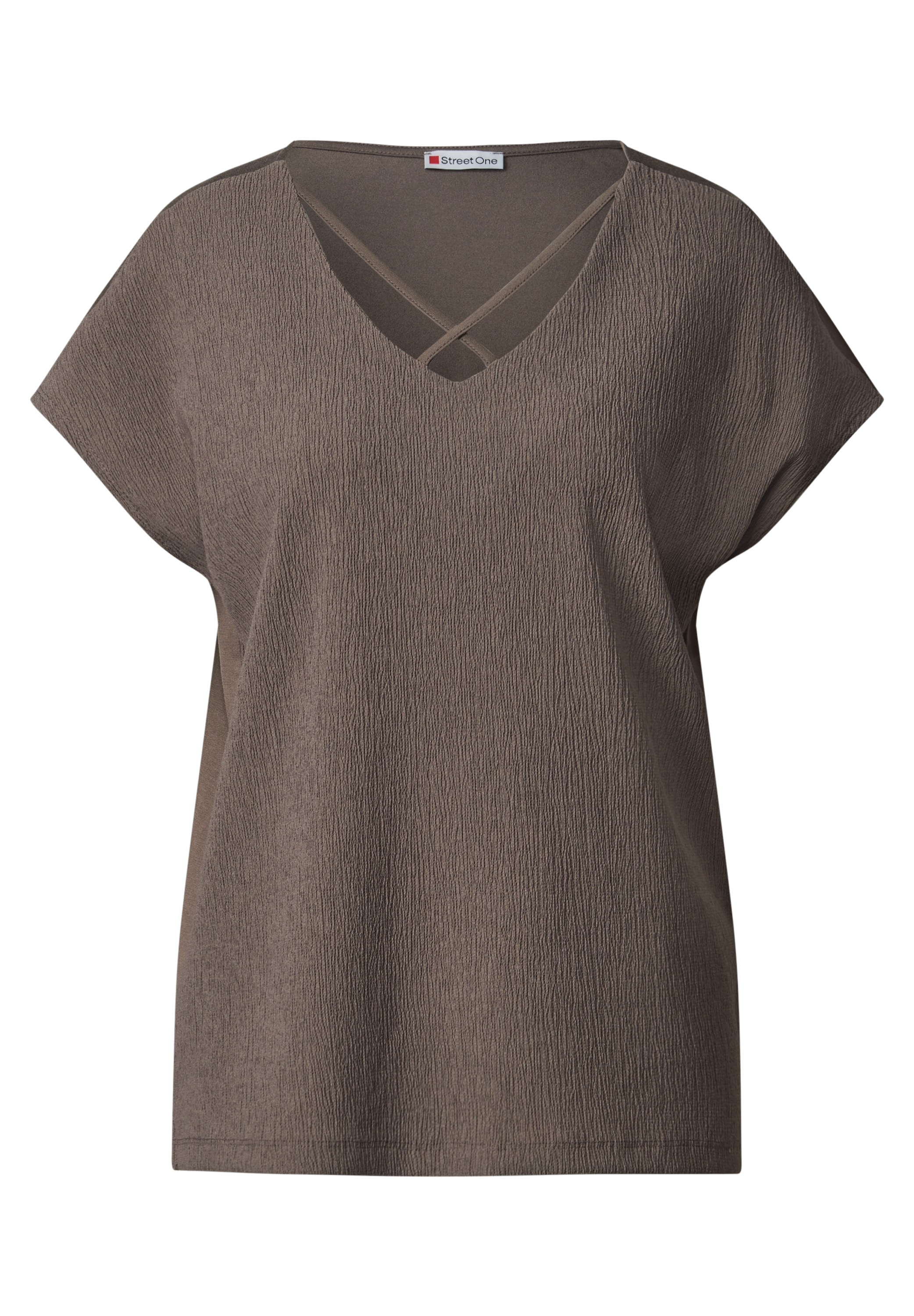 STREET ONE T-Shirt, mit dekorativen Bändchen