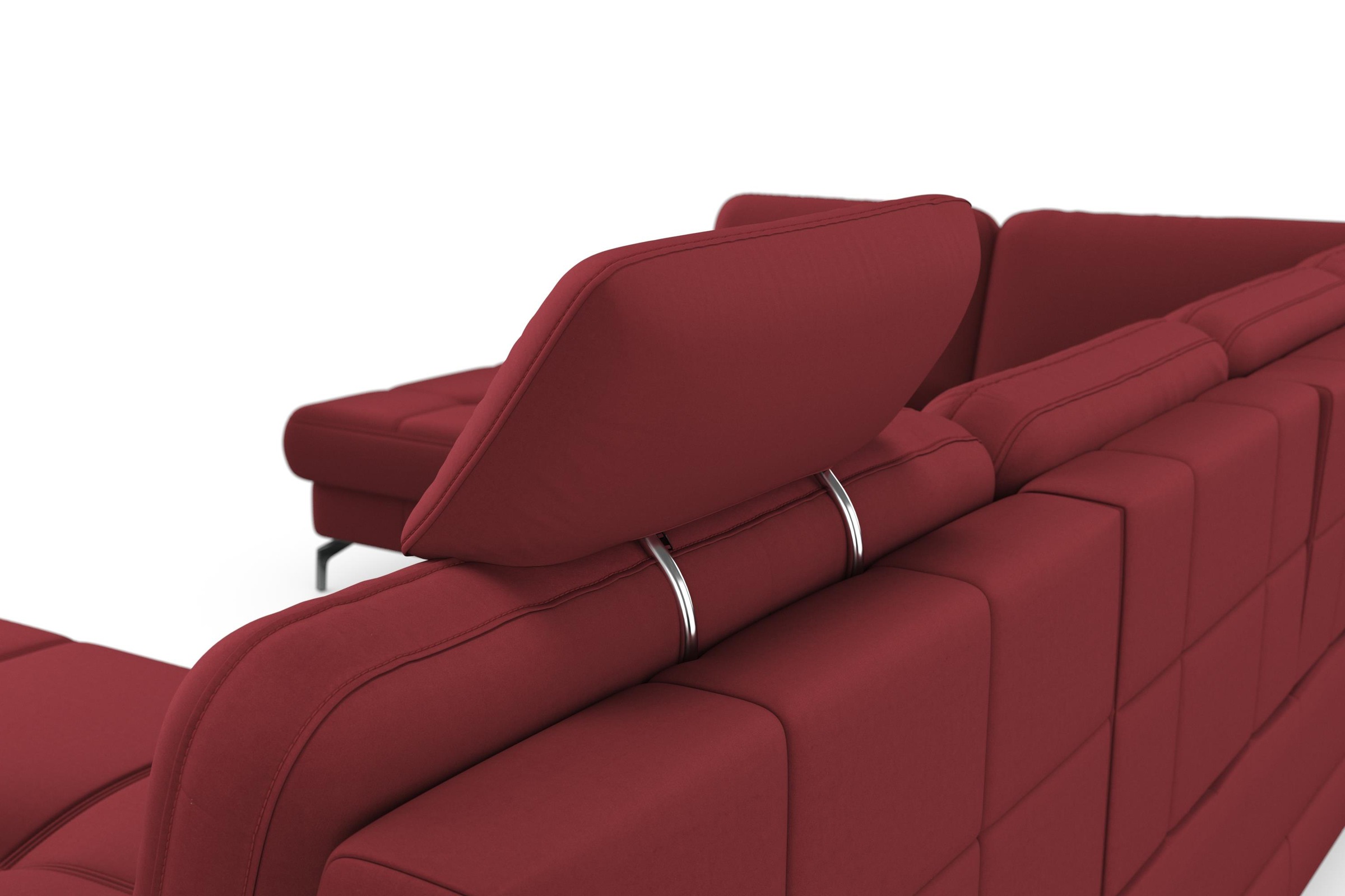 sit&more Wohnlandschaft »Bendigo U-Form«, inklusive Sitztiefenverstellung, Bodenfreiheit 12 cm, in 2 Fußfarben