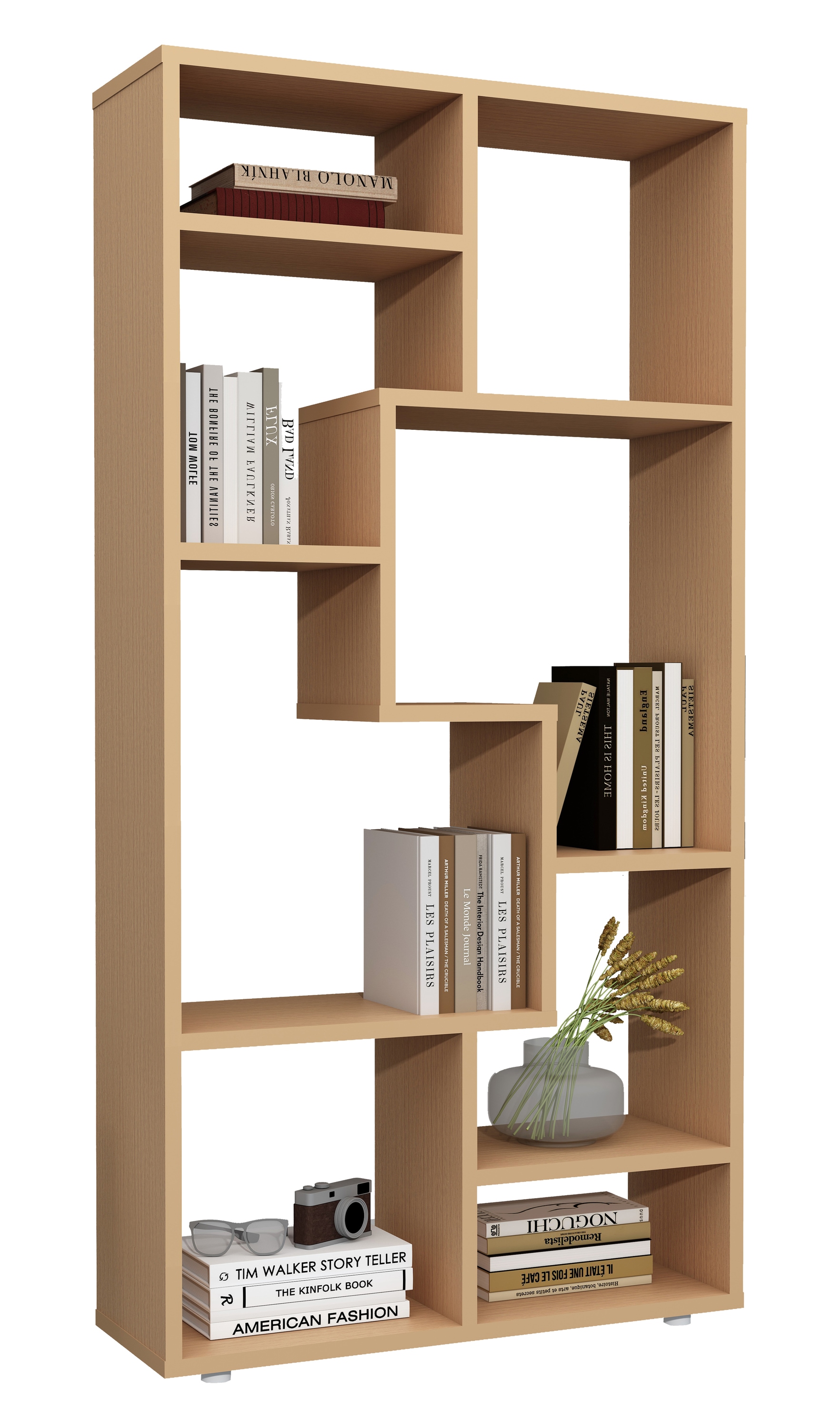 VCM Standregal "Holz Stand Regal Raumteiler Bücherregal Lanisa M" 1 Stk. tlg.
