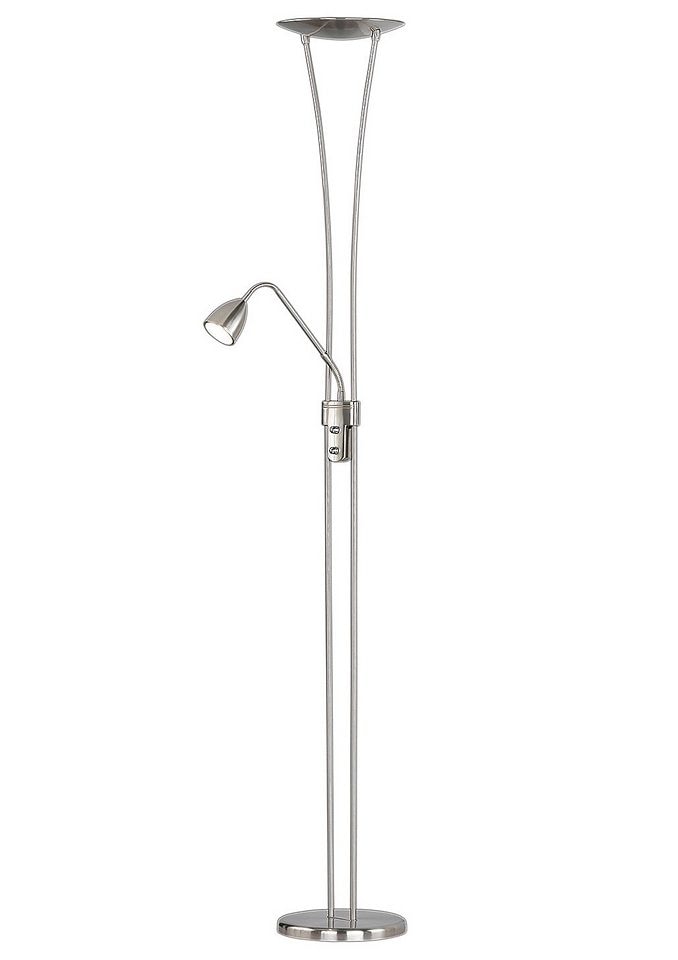 TRIO LEUCHTEN LED Deckenfluter, 2, H: 180cm, grau, Leuchten