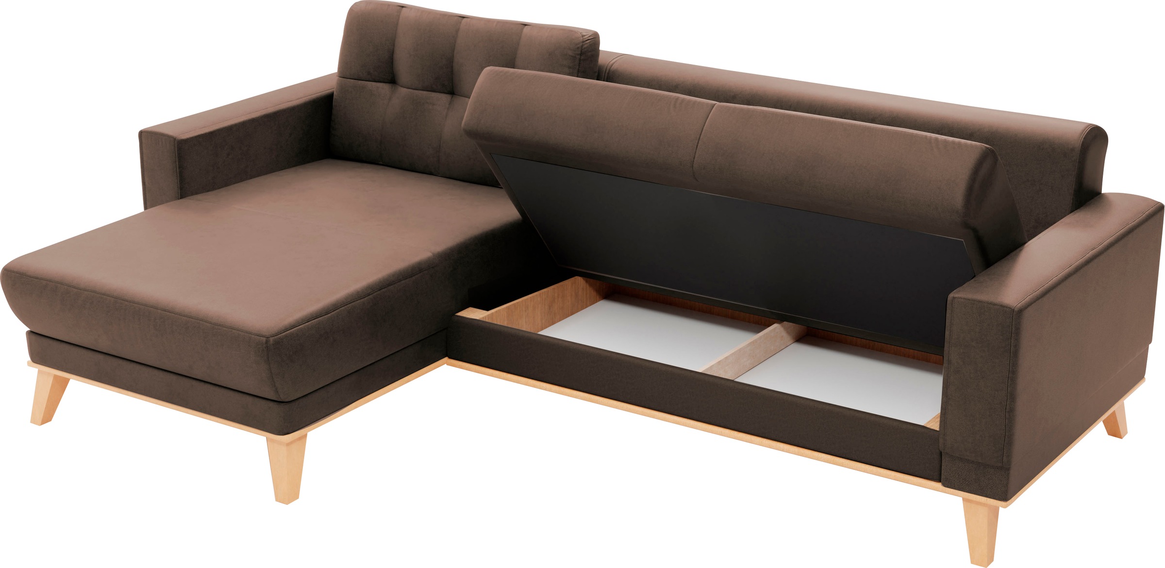 sit&more Ecksofa »Lavida L-Form«, wahlweise mit Kippfunktion und Bettkasten
