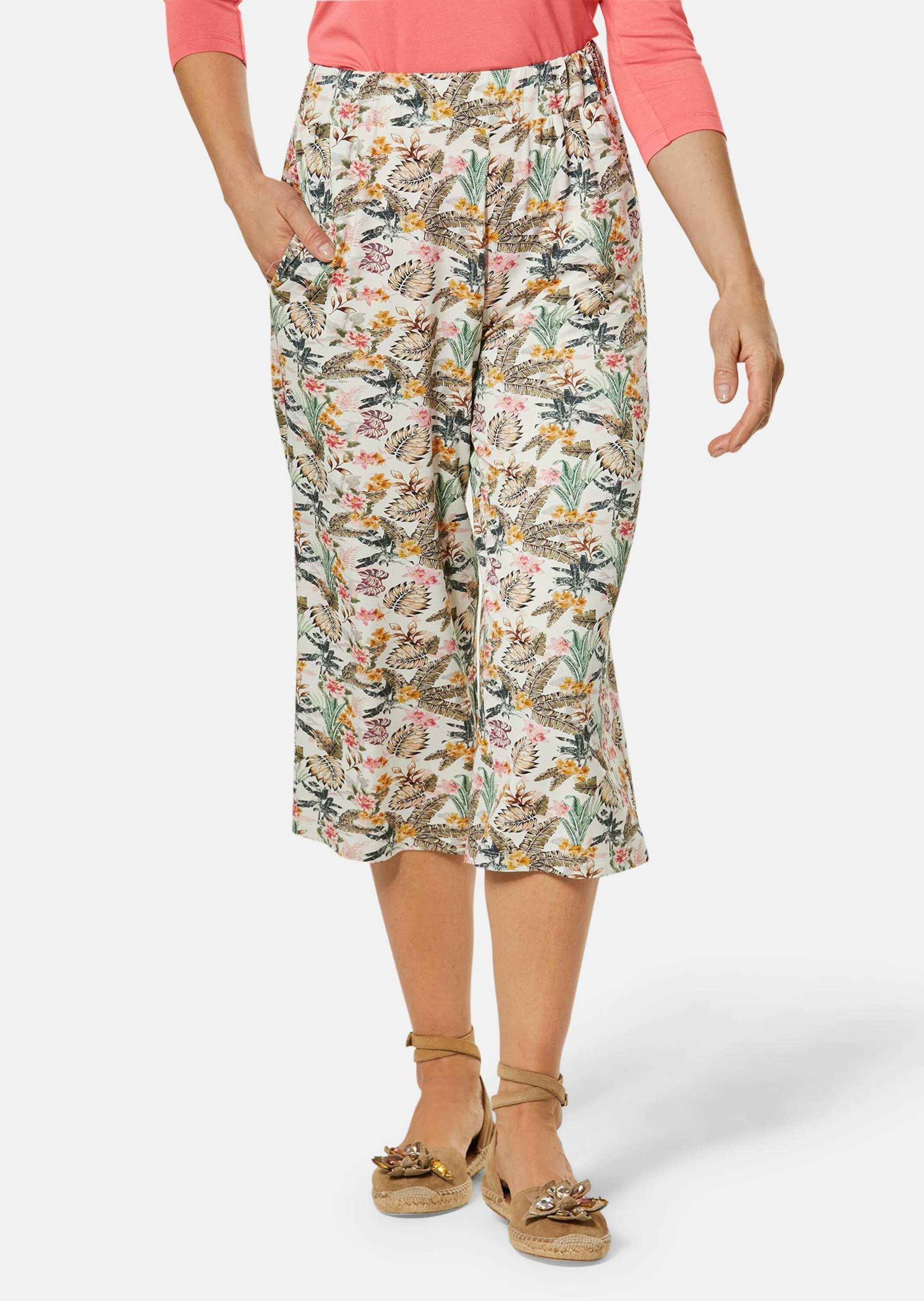 GOLDNER Chinos »Druckhose Louisa Attraktive Druckhose Louisa mit weichem Fall«