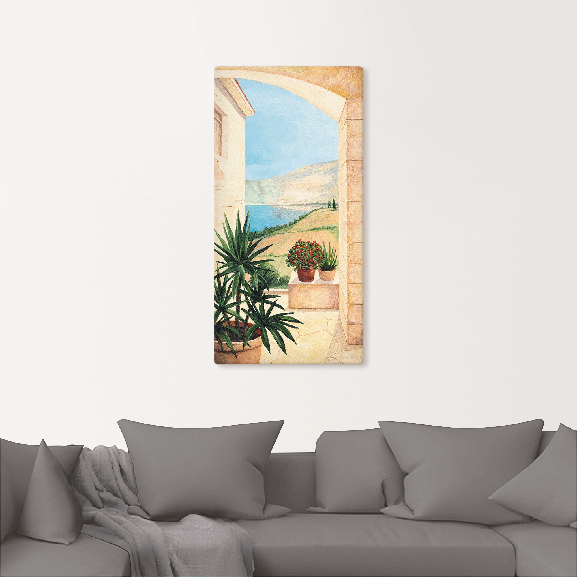 Artland Wandbild »Blick auf Toskanalandschaft«, Fensterblick, (1 St.), als Alubild, Outdoorbild, Leinwandbild, Poster, Wandaufkleber