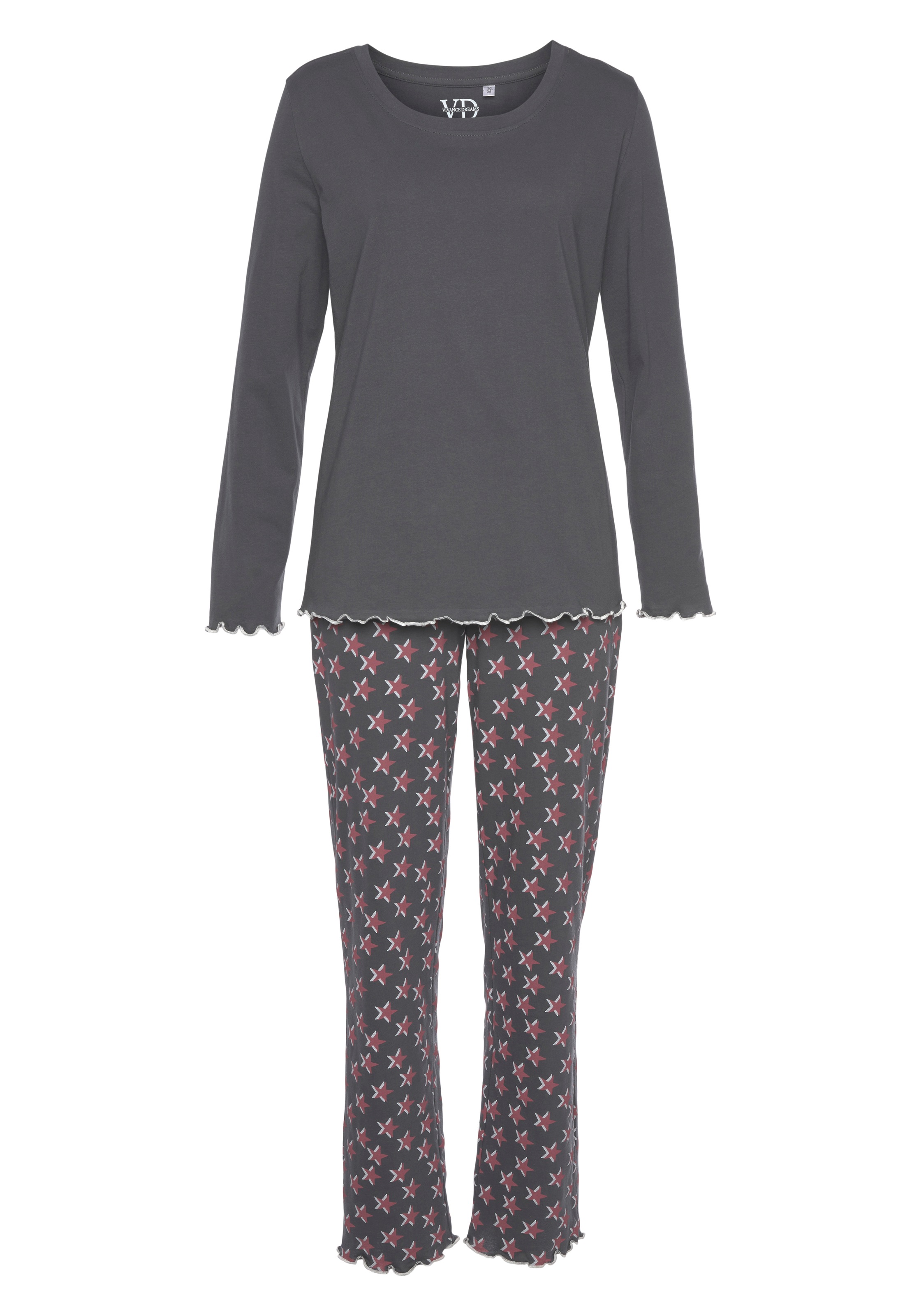 Vivance Dreams Pyjama 2 Stk. tlg., mit Sternenprint günstig online kaufen