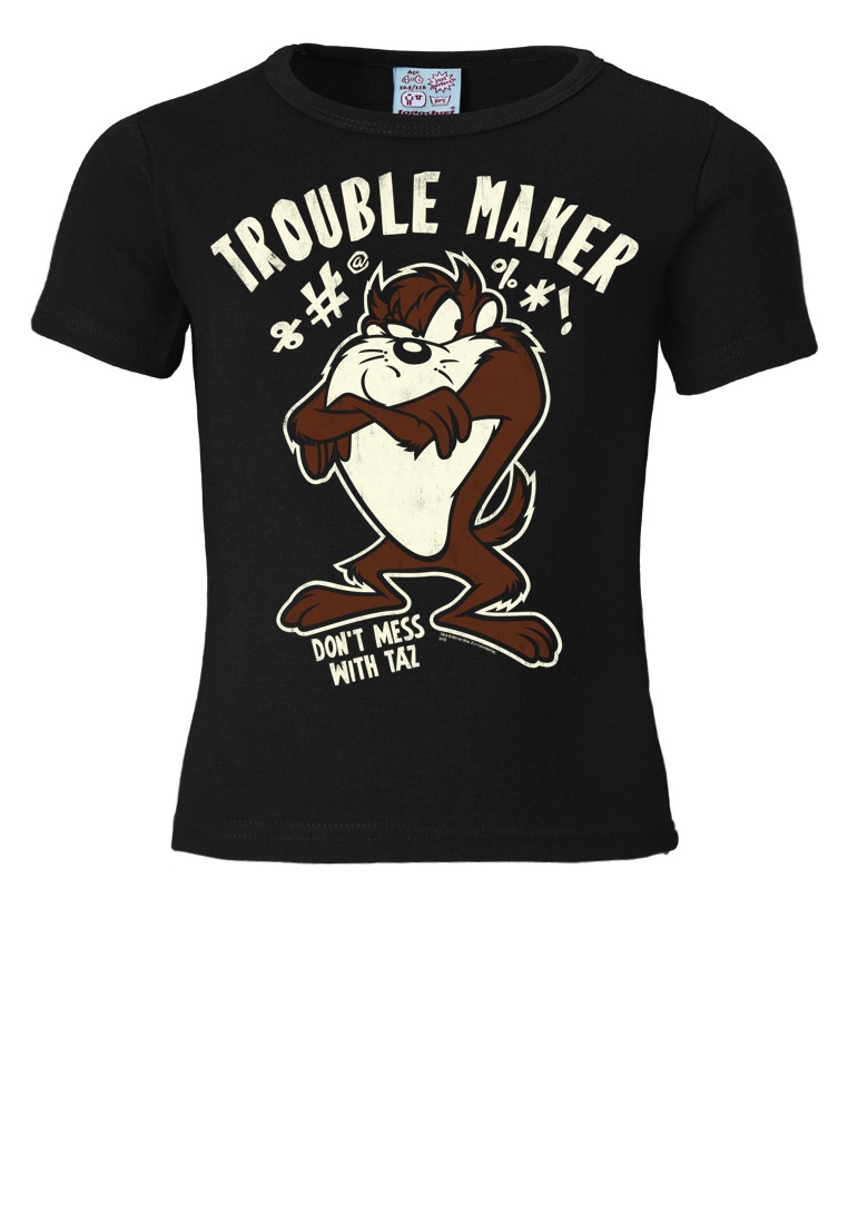 | kaufen T-Shirt Looney »T-ShirtTaz LOGOSHIRT tollem BAUR Tunes«, mit Frontprint -
