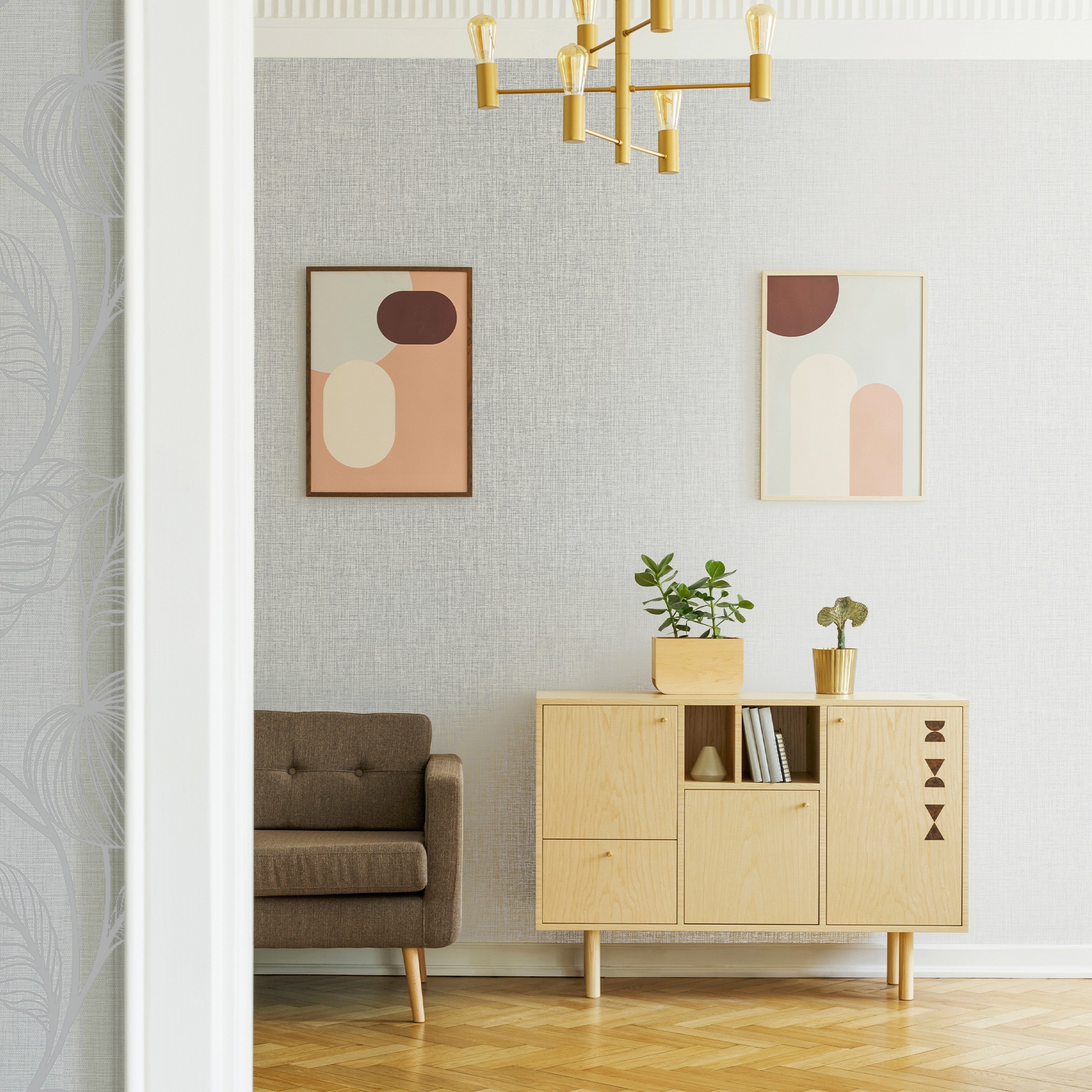 Boutique Vliestapete »Royal Silk«, schimmernd, Beige - 10mx52cm