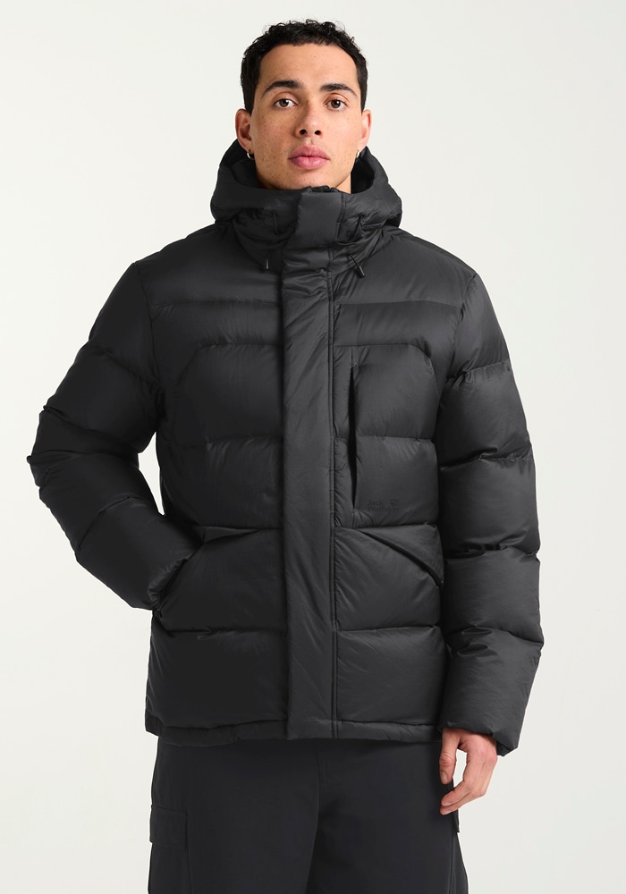 Jack Wolfskin Daunenjacke "ICY HILL JKT M RDS" mit Kapuze mit Kapuze, winddicht, wasserabweisend