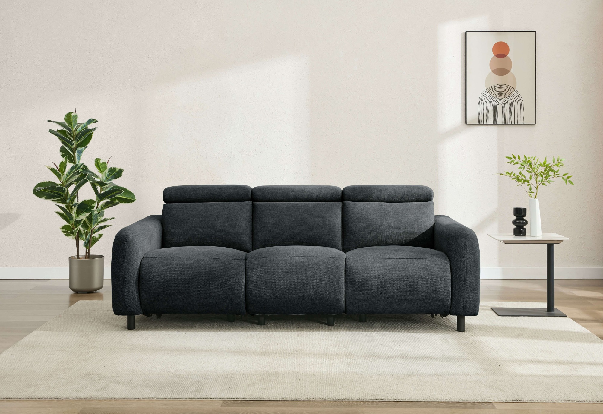 OTTO home 3-Sitzer "SKAANE Struktur-Sofa, 229 cm, manuelle-u. elektrische R günstig online kaufen