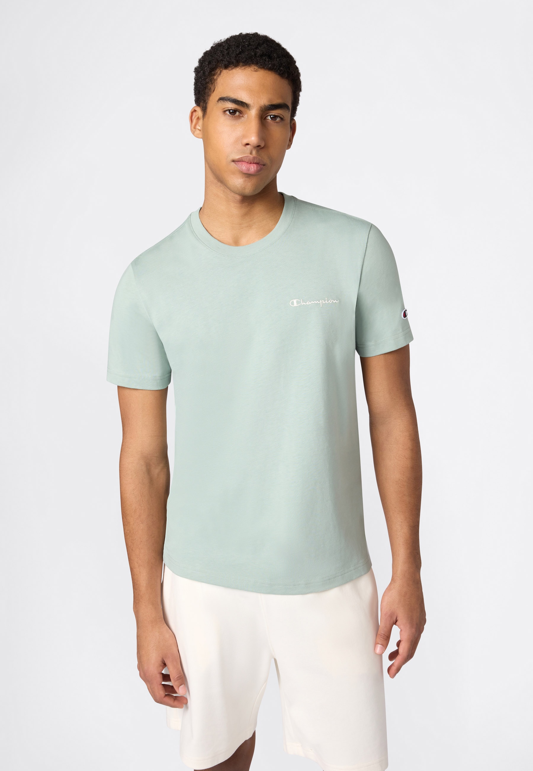 Champion T-Shirt "Icons Tee" Kurzarm, aus Baumwolle, sportliche Passform, auch in großen Größen