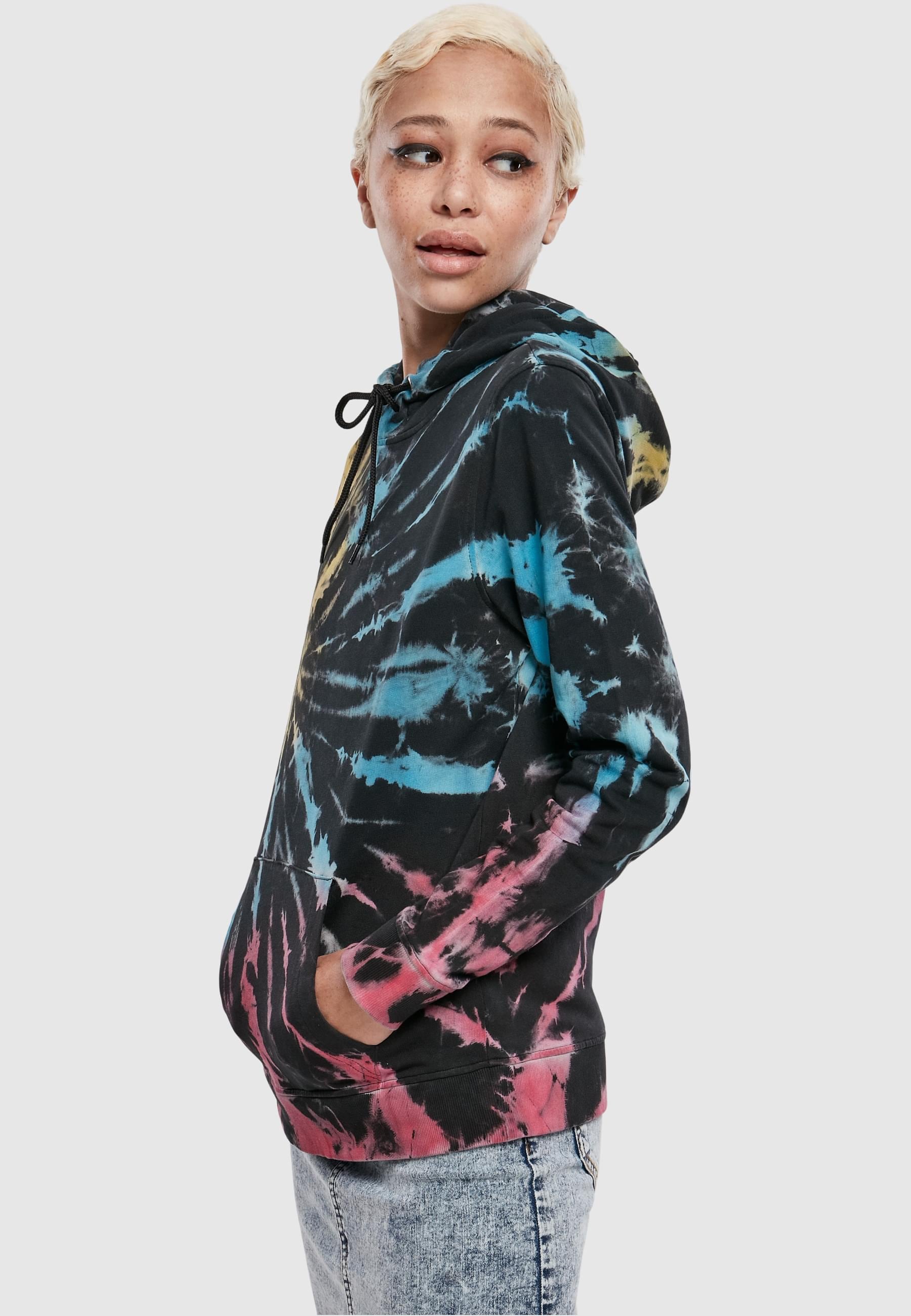 URBAN CLASSICS Kapuzenpullover »Urban Classics Damen Ladies Tie Dye Hoody«, (1 tlg.)