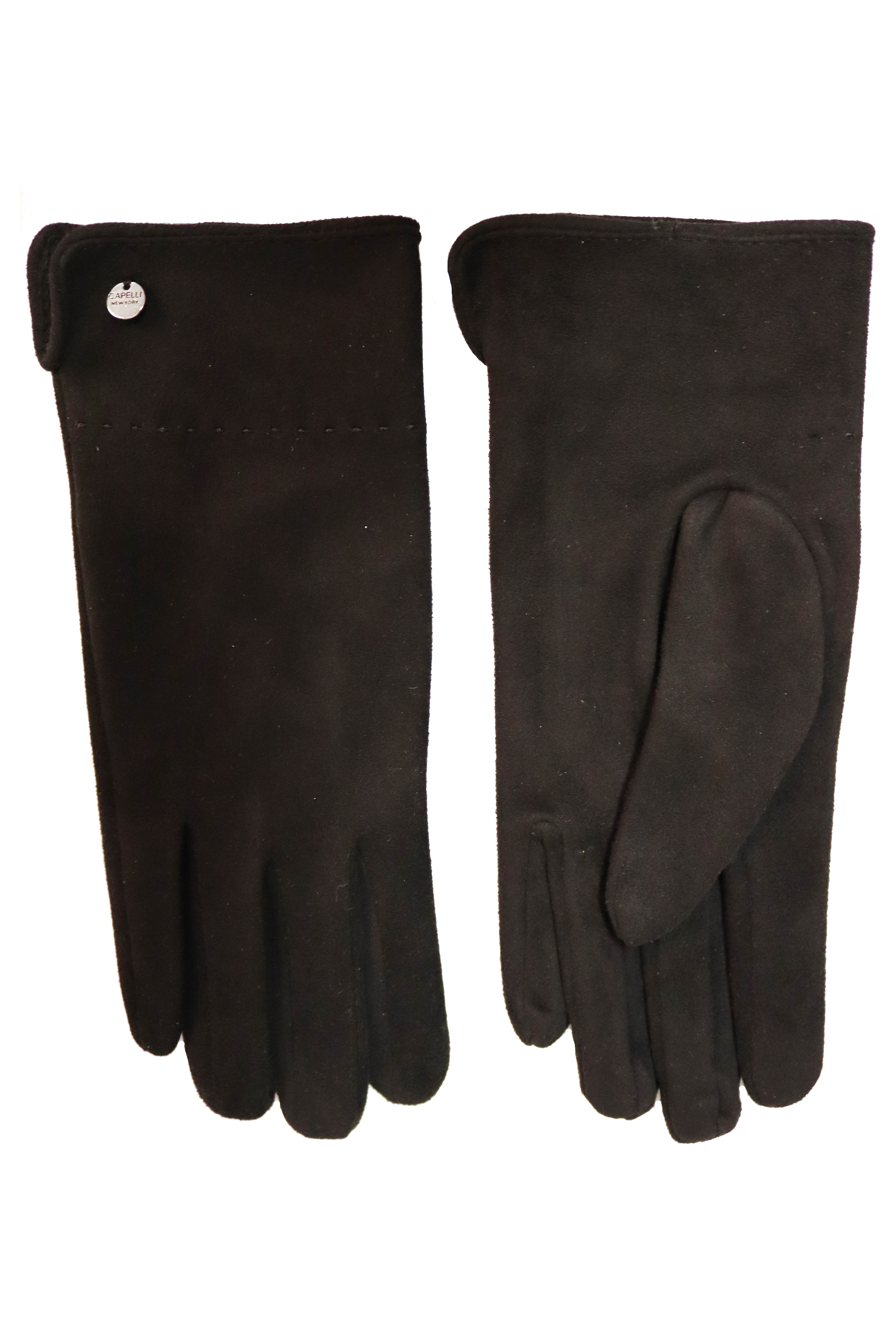 Capelli New York Strickhandschuhe 1 Paar, mit Ziernaht, Metall-Logo, Feinri günstig online kaufen