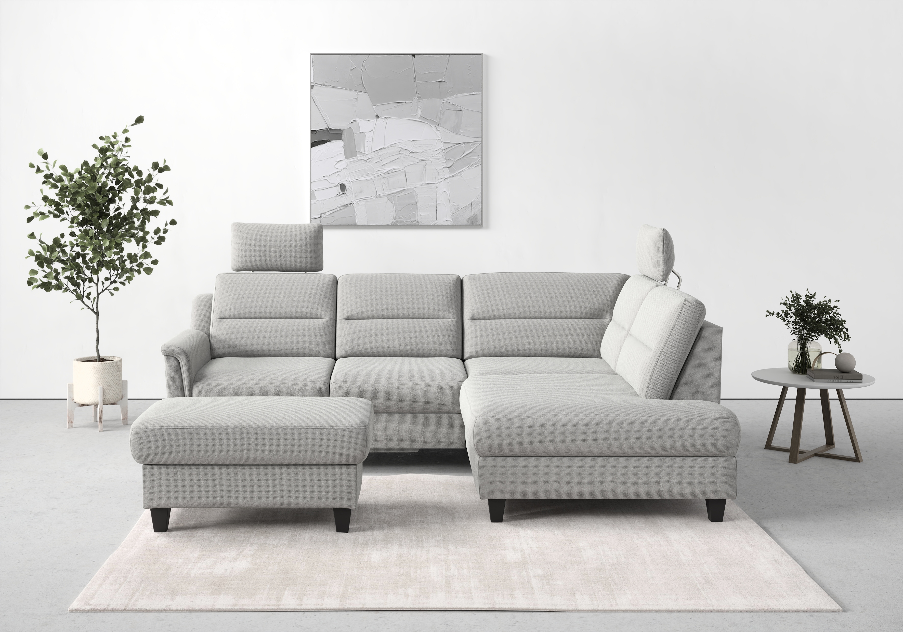 sit&more Ecksofa "Farö L-Form" inklusive Federkern, wahlweise mit Schlaffunktion und Bettkasten
